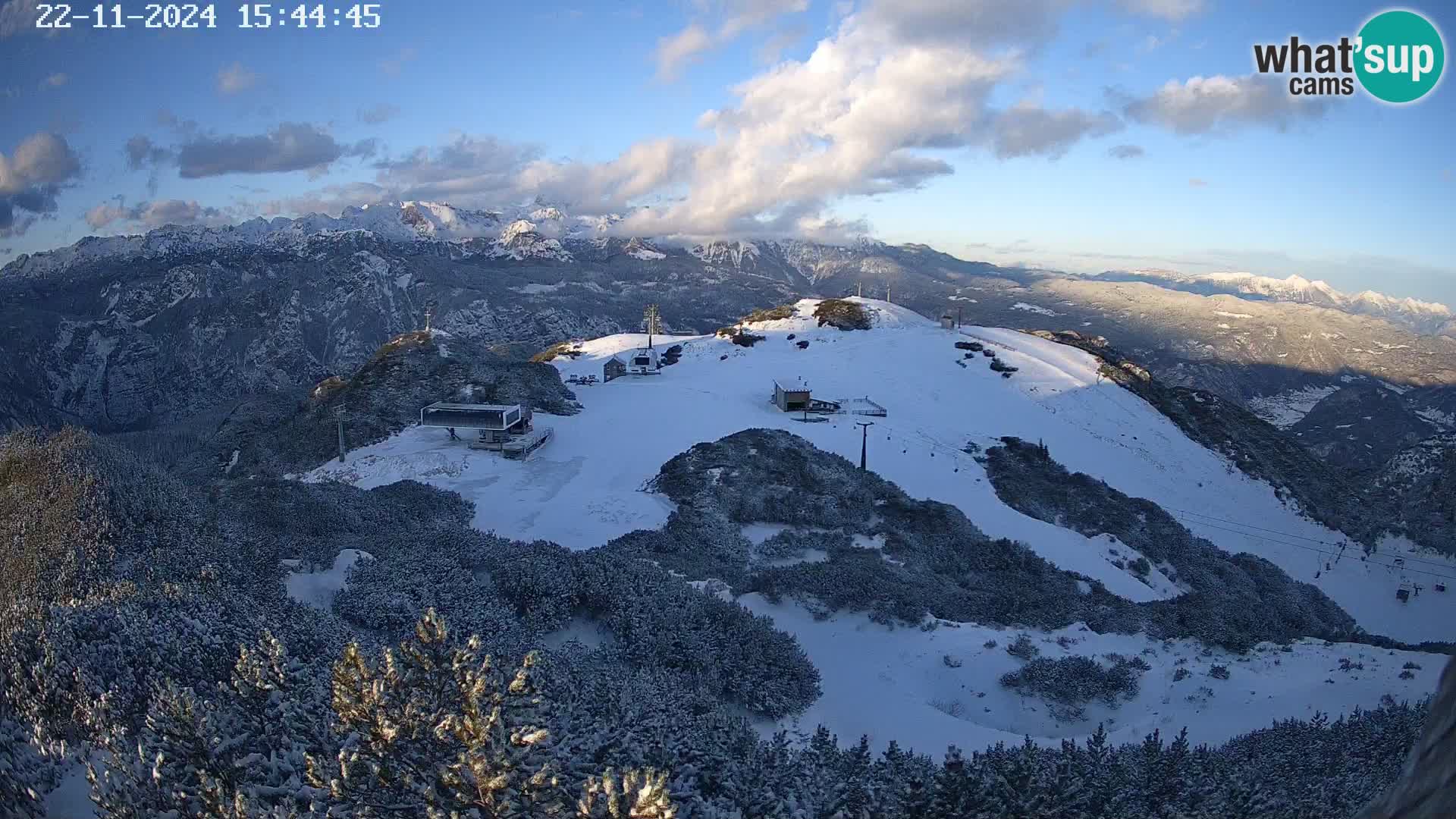 Smučišče Vogel Spletna kamera Pogled z Orlove Glave proti Triglavu