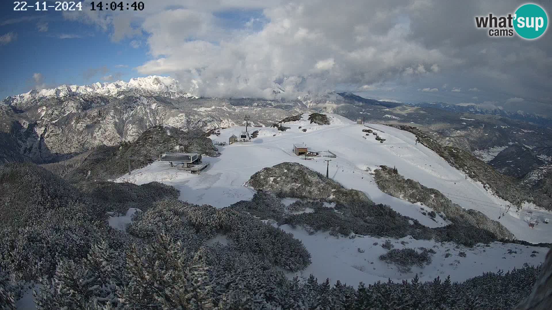 Skigebiet Vogel webcam Orlova Glava und Triglav