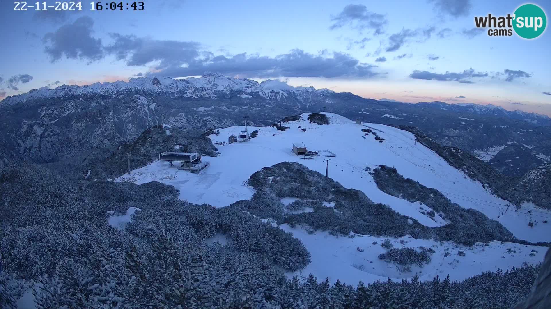 Smučišče Vogel Spletna kamera Pogled z Orlove Glave proti Triglavu