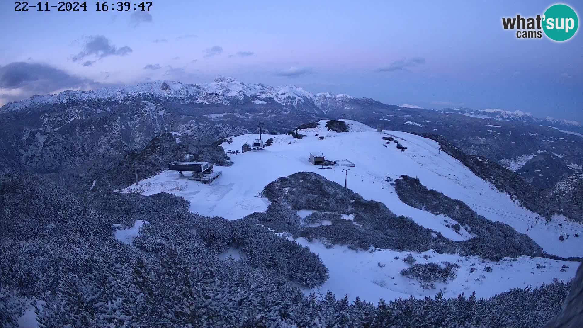 Smučišče Vogel Spletna kamera Pogled z Orlove Glave proti Triglavu