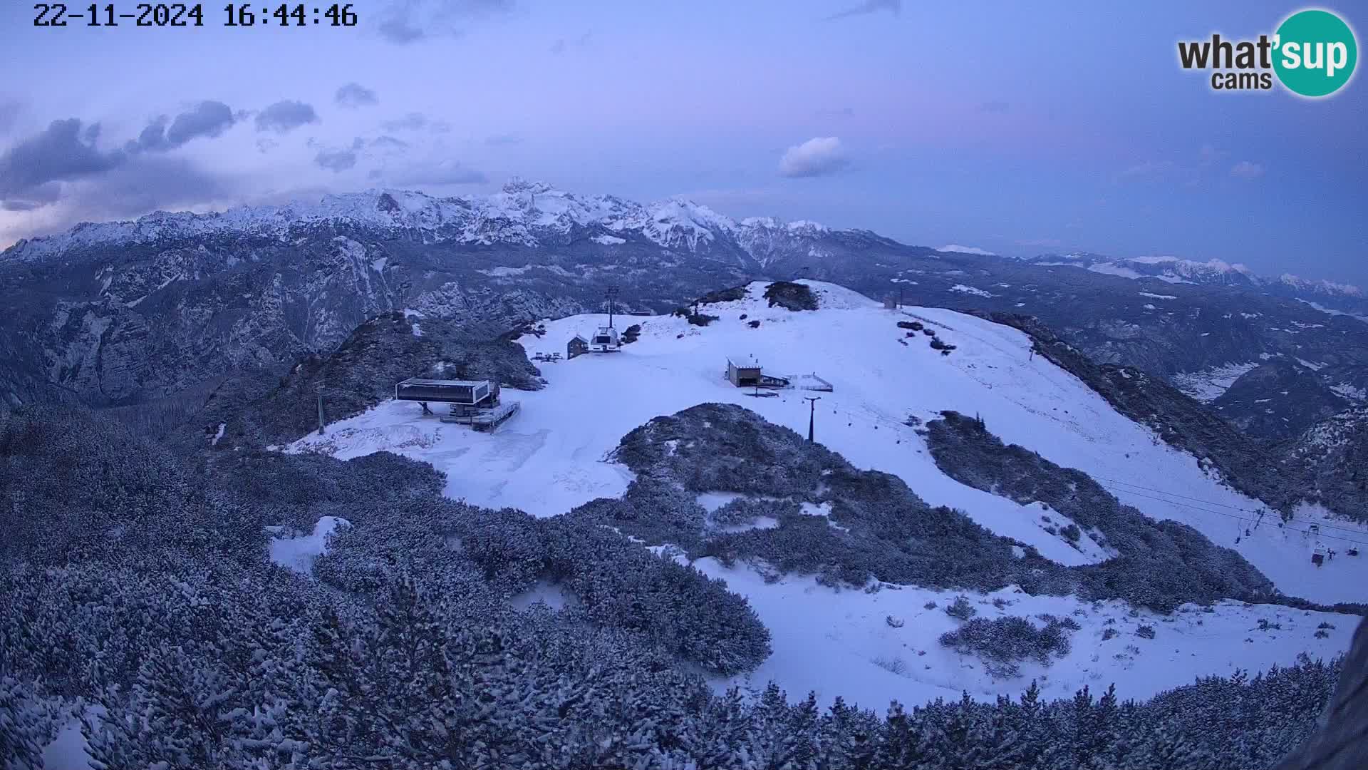 Smučišče Vogel Spletna kamera Pogled z Orlove Glave proti Triglavu