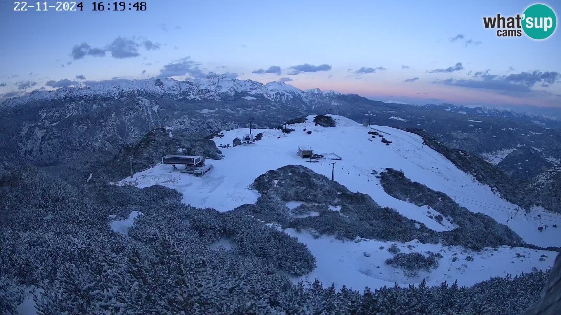 Smučišče Vogel Spletna kamera Pogled z Orlove Glave proti Triglavu