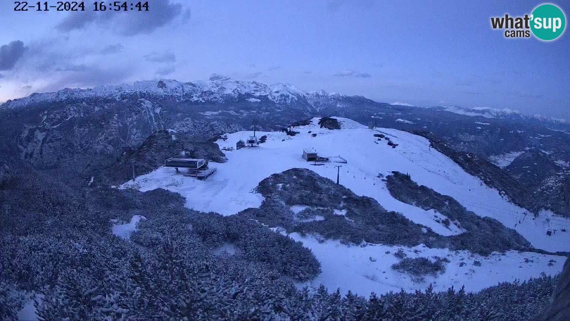 Smučišče Vogel Spletna kamera Pogled z Orlove Glave proti Triglavu