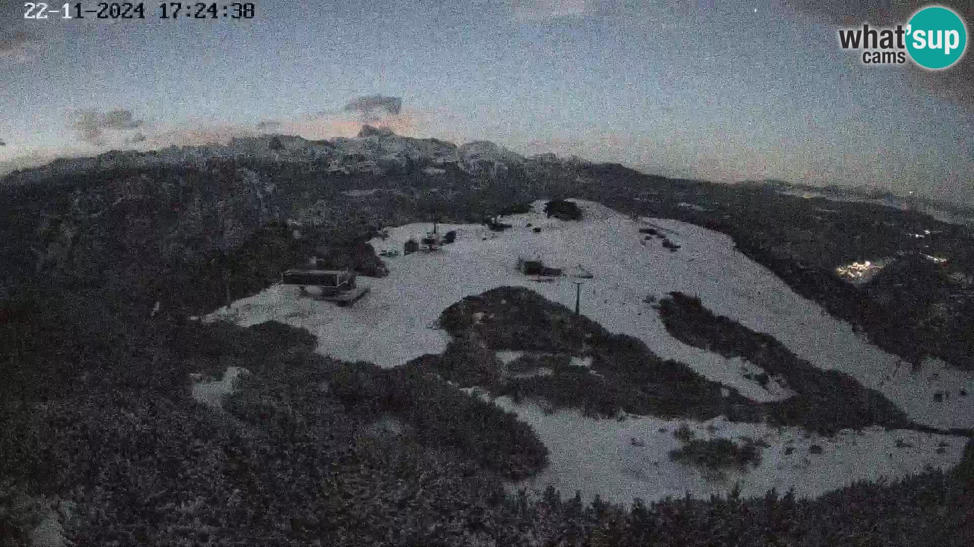 Skijalište Vogel web kamera panorama sa Orlove glave proti Triglavu