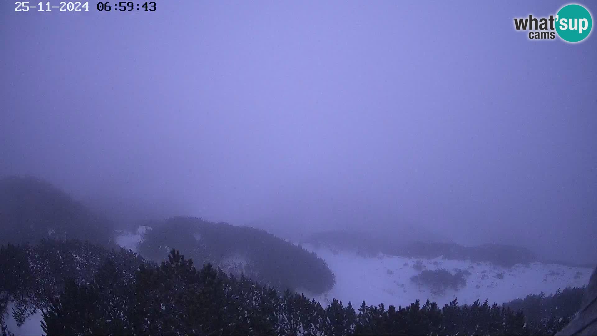 Stazione sciistica Vogel webcam Panorama dalla Orlova glave verso il Triglav