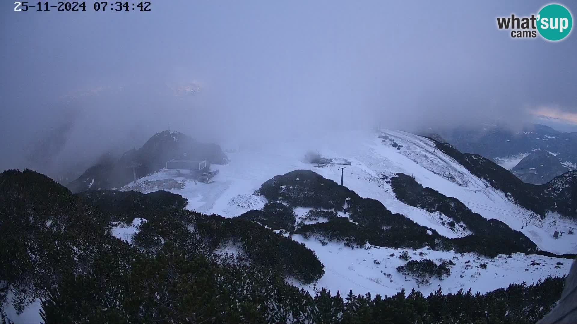 Skijalište Vogel web kamera panorama sa Orlove glave proti Triglavu