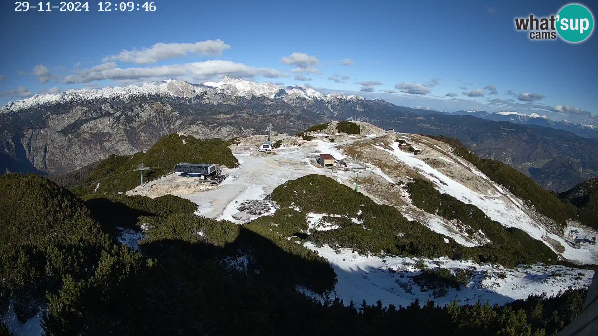 Skijalište Vogel web kamera panorama sa Orlove glave proti Triglavu