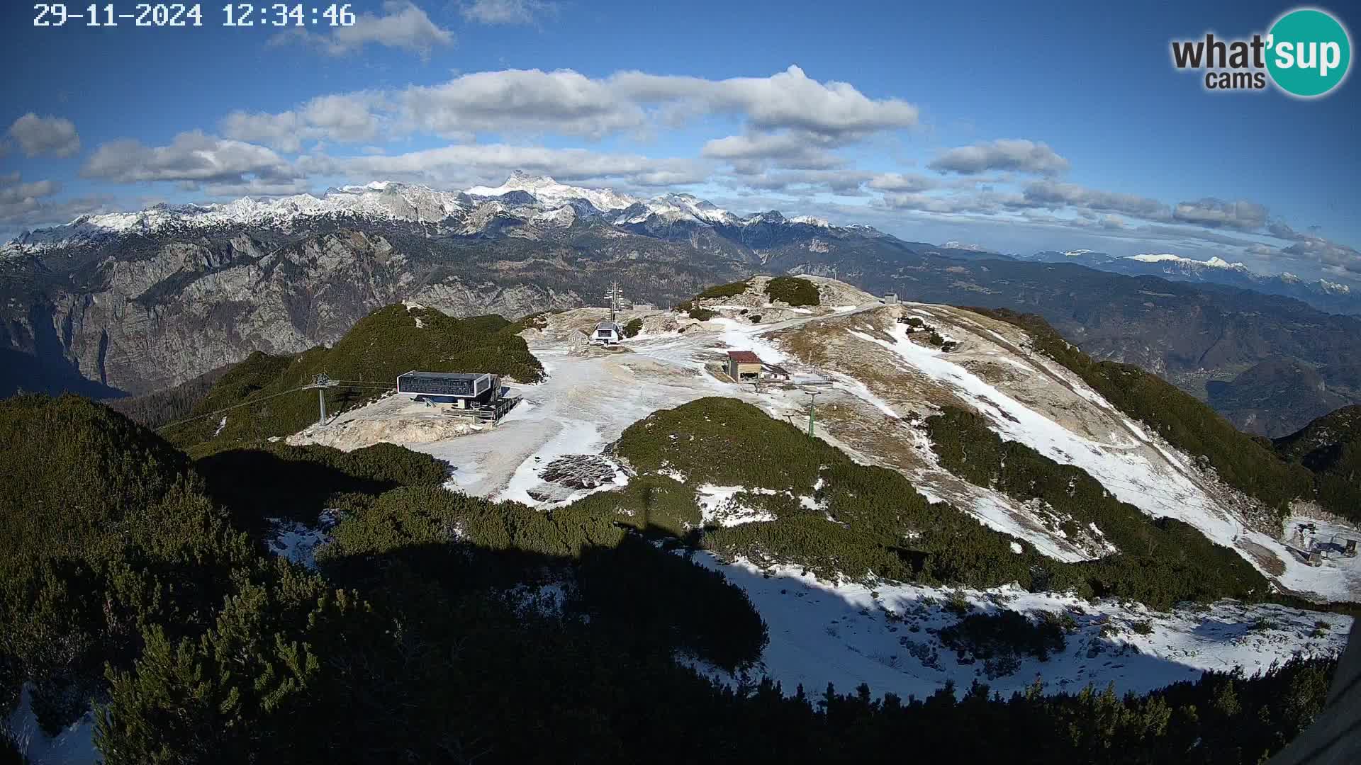 Skijalište Vogel web kamera panorama sa Orlove glave proti Triglavu