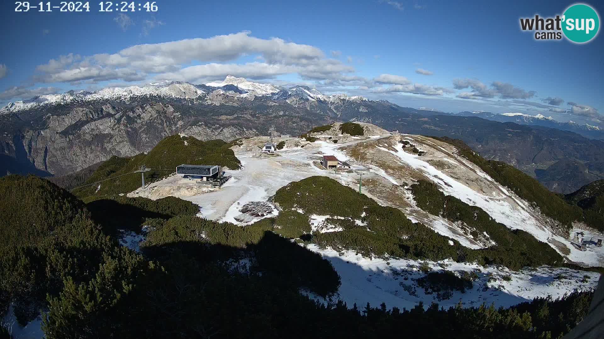 Skijalište Vogel web kamera panorama sa Orlove glave proti Triglavu