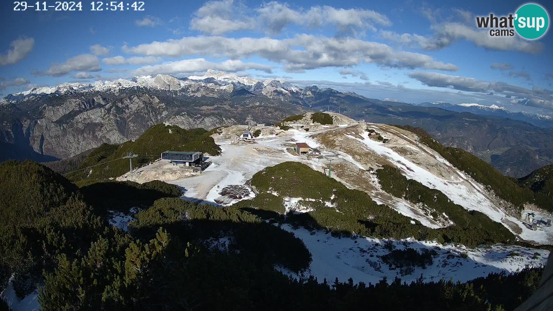 Skijalište Vogel web kamera panorama sa Orlove glave proti Triglavu