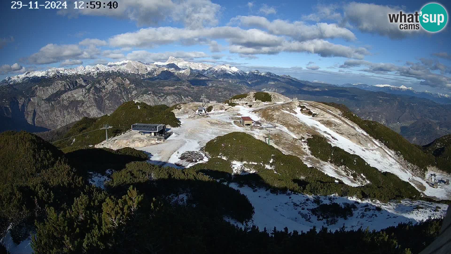 Skijalište Vogel web kamera panorama sa Orlove glave proti Triglavu