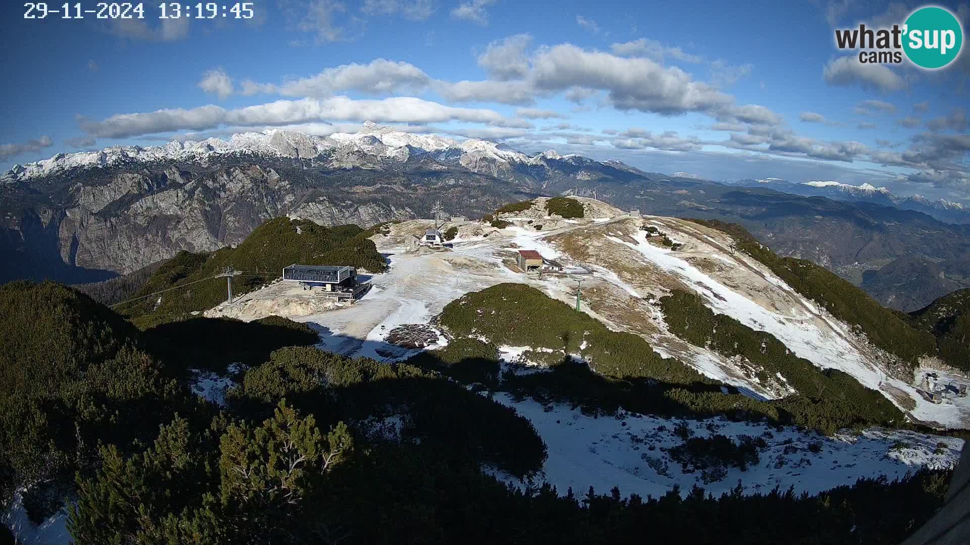 Skijalište Vogel web kamera panorama sa Orlove glave proti Triglavu