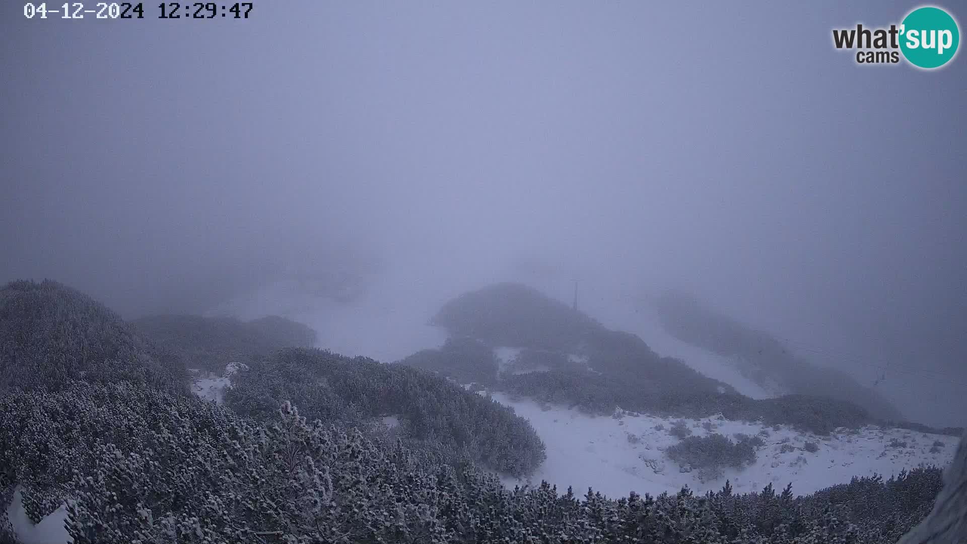 Stazione sciistica Vogel webcam Panorama dalla Orlova glave verso il Triglav