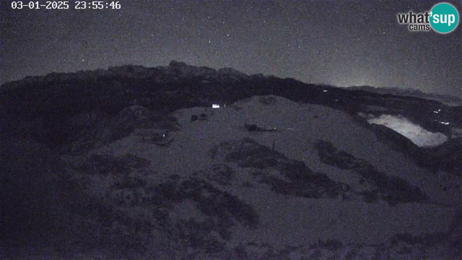 Stazione sciistica Vogel webcam Panorama dalla Orlova glave verso il Triglav