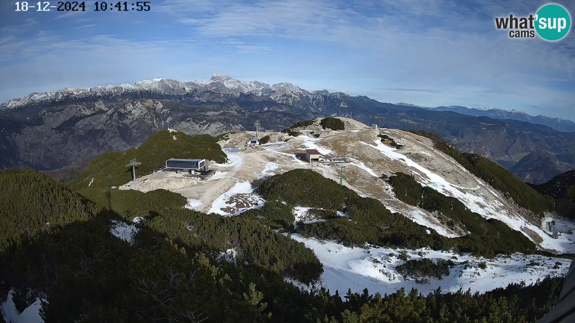 Stazione sciistica Vogel webcam Panorama dalla Orlova glave verso il Triglav