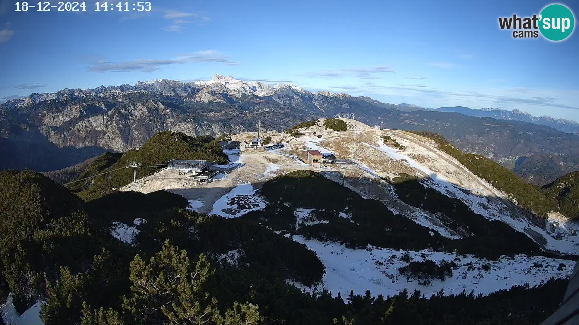 Skijalište Vogel web kamera panorama sa Orlove glave proti Triglavu