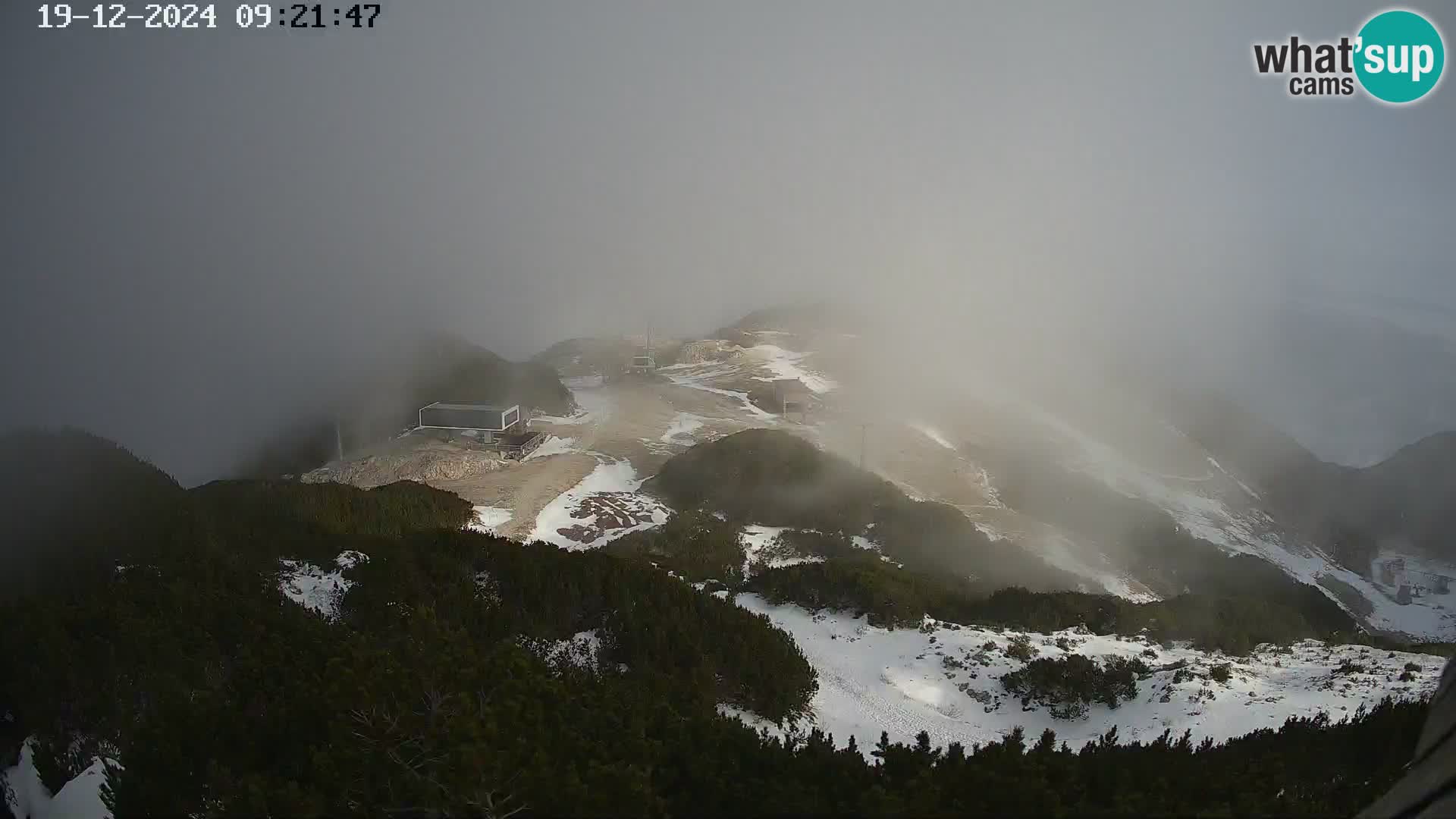 Stazione sciistica Vogel webcam Panorama dalla Orlova glave verso il Triglav