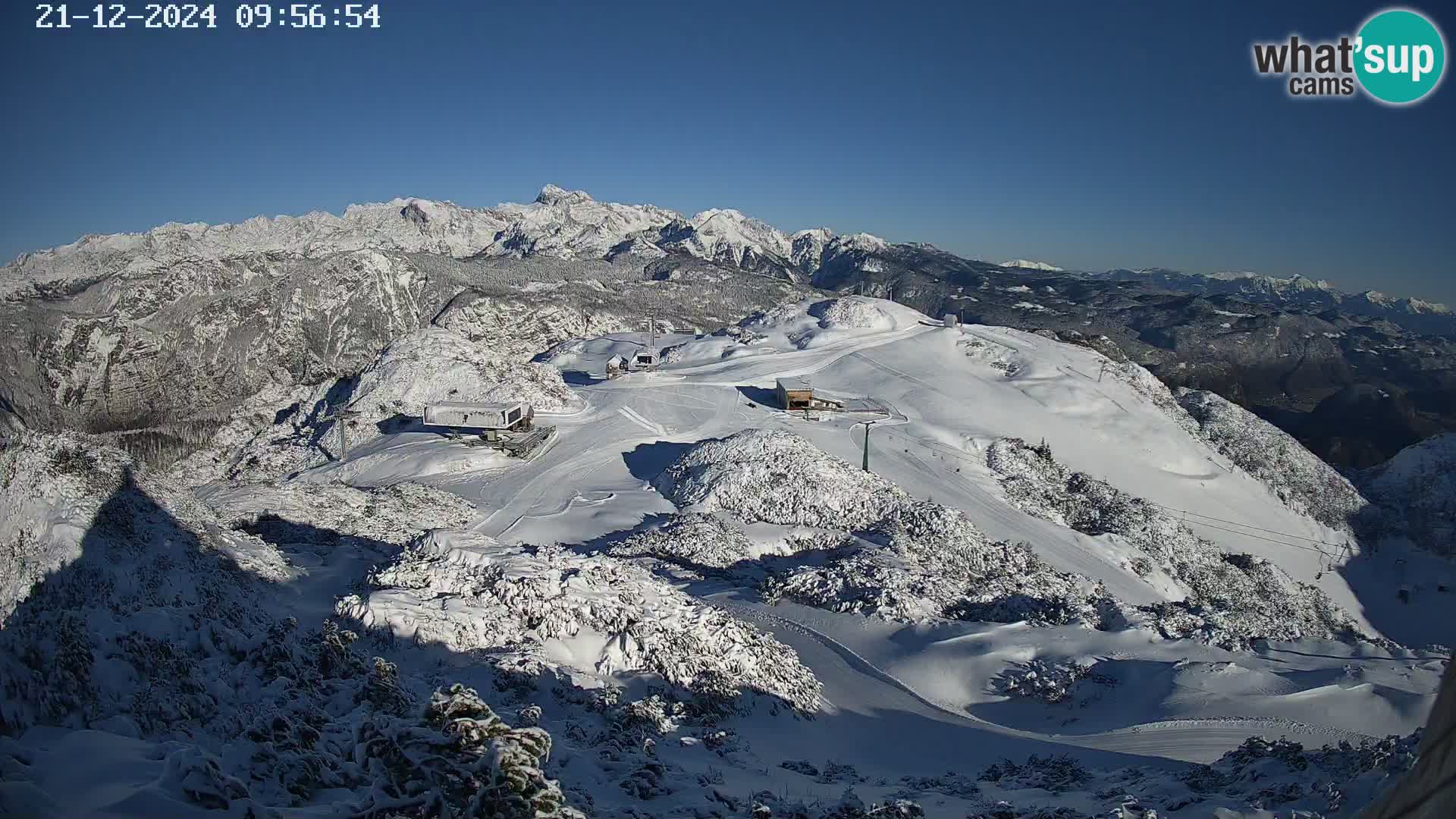 Skijalište Vogel web kamera panorama sa Orlove glave proti Triglavu