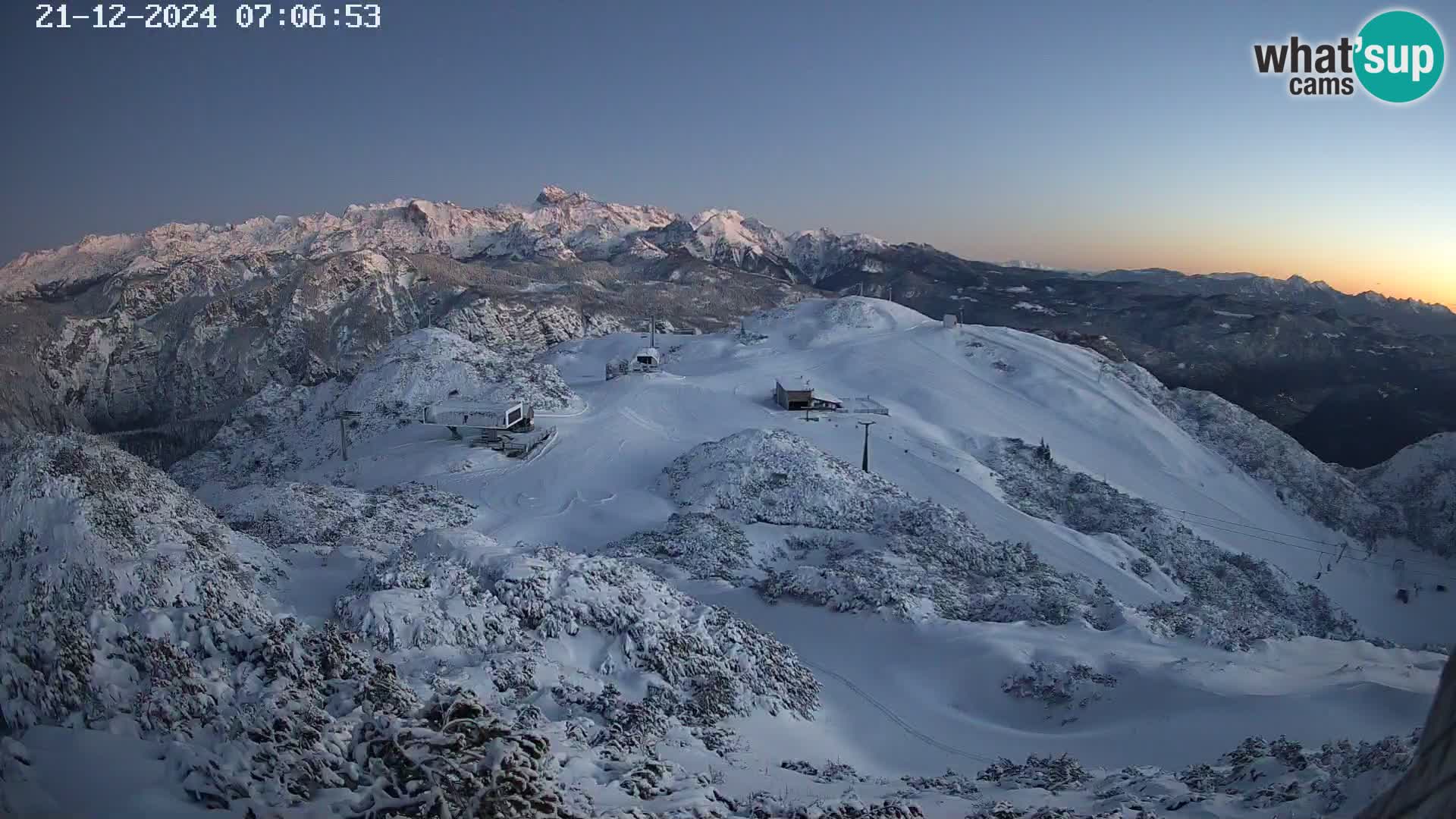 Smučišče Vogel Spletna kamera Pogled z Orlove Glave proti Triglavu