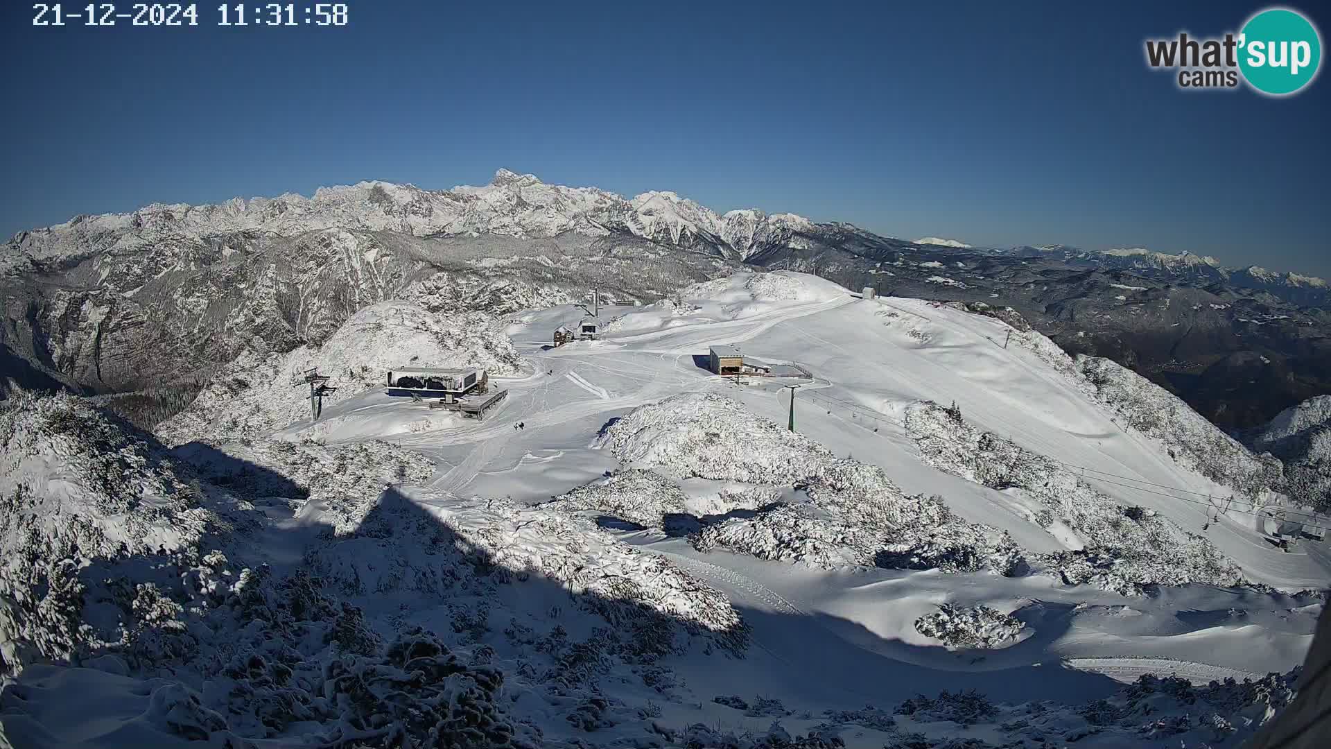 Skijalište Vogel web kamera panorama sa Orlove glave proti Triglavu