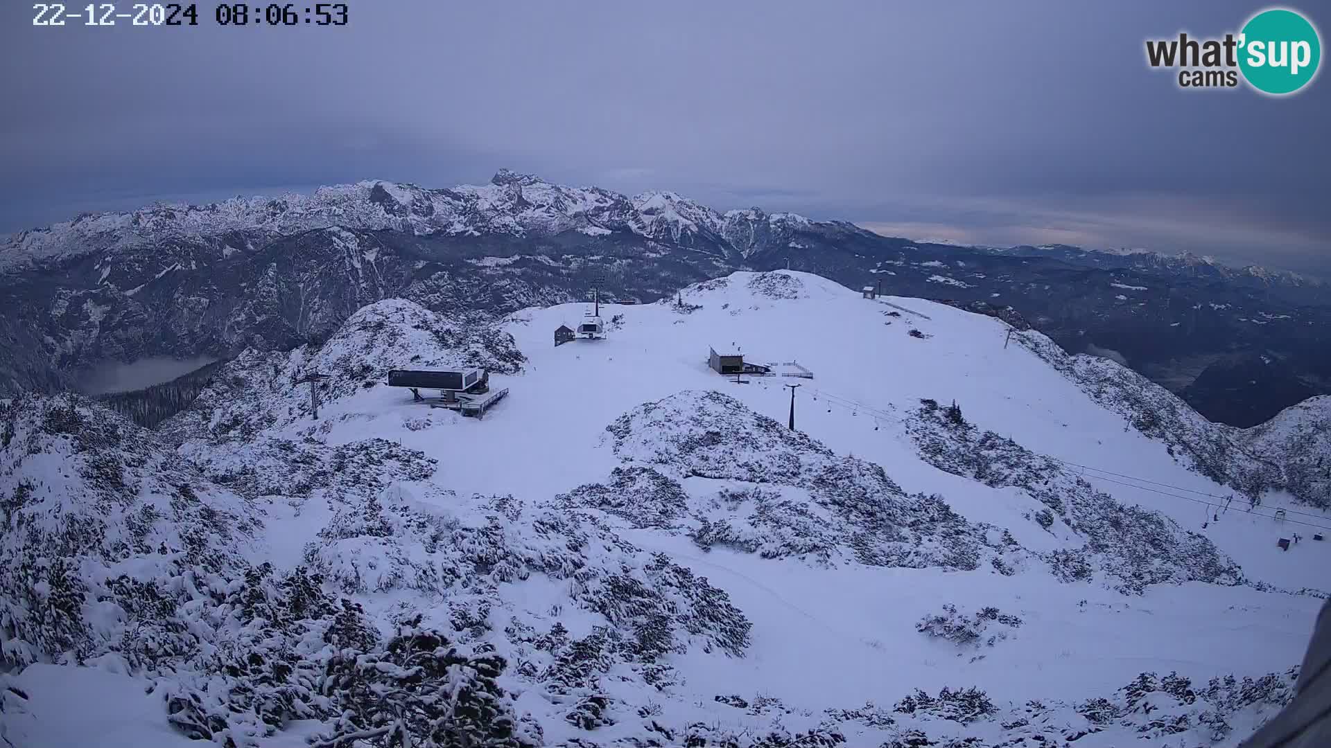 Skijalište Vogel web kamera panorama sa Orlove glave proti Triglavu