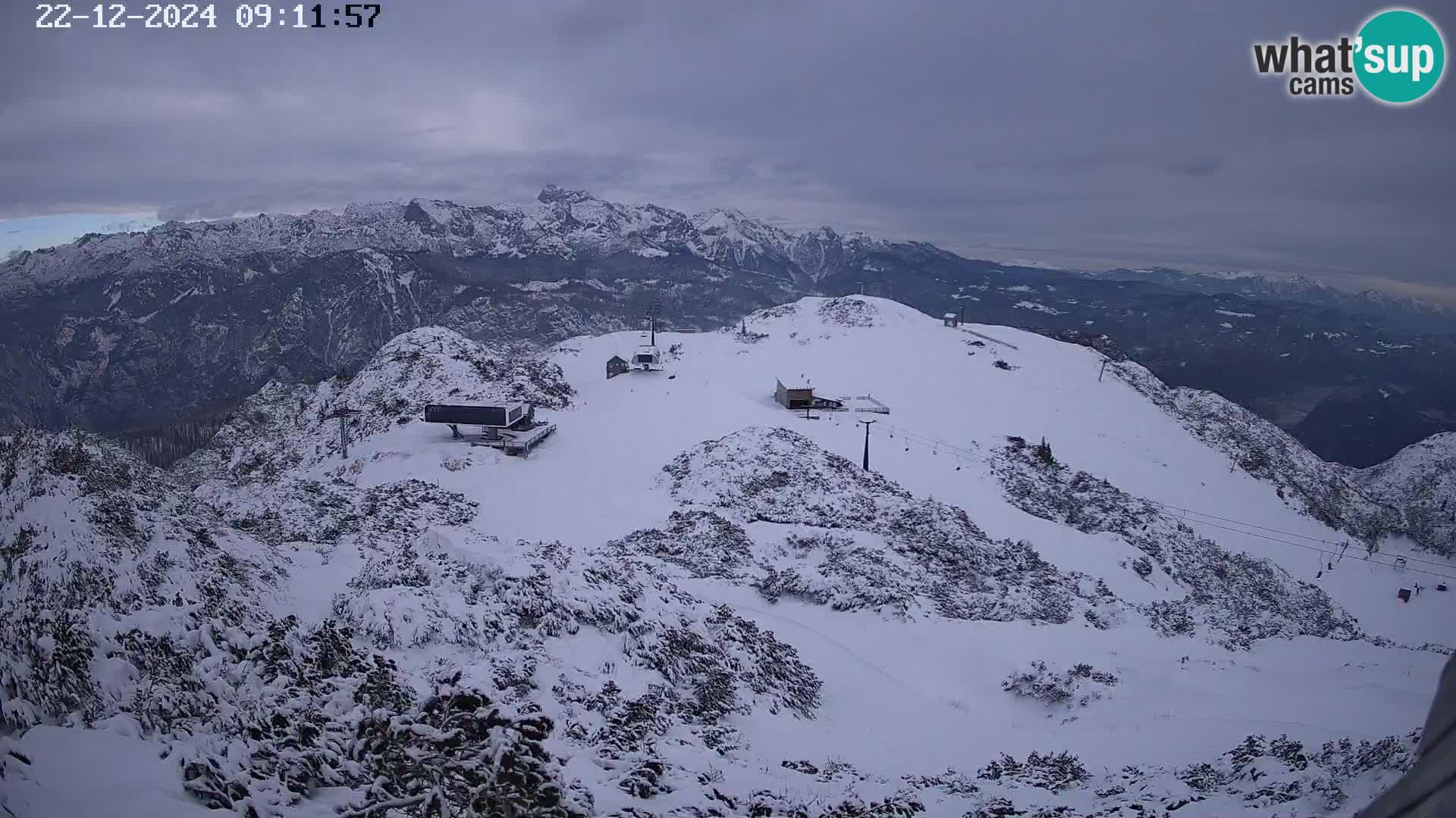 Skigebiet Vogel webcam Orlova Glava und Triglav