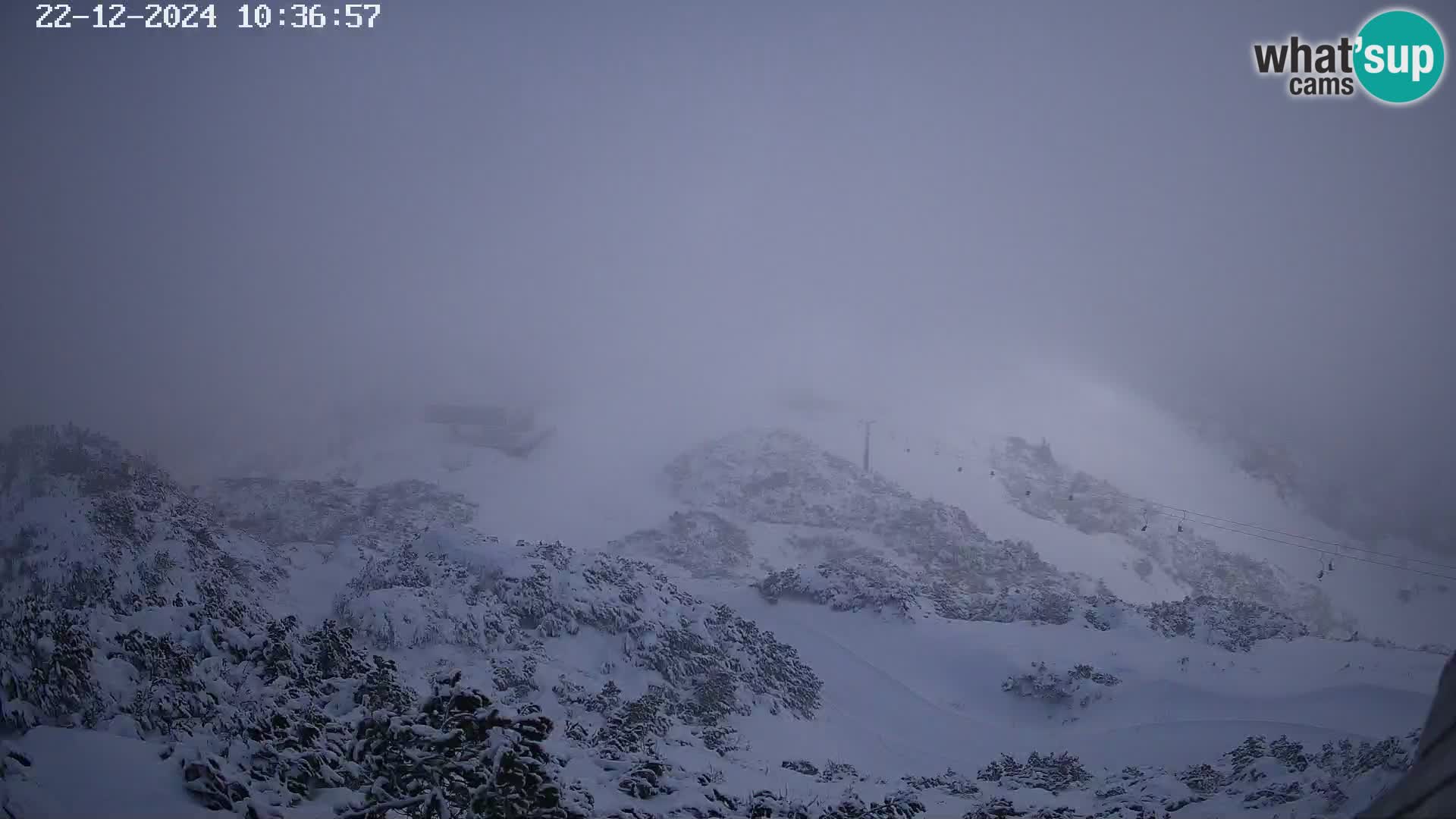 Stazione sciistica Vogel webcam Panorama dalla Orlova glave verso il Triglav