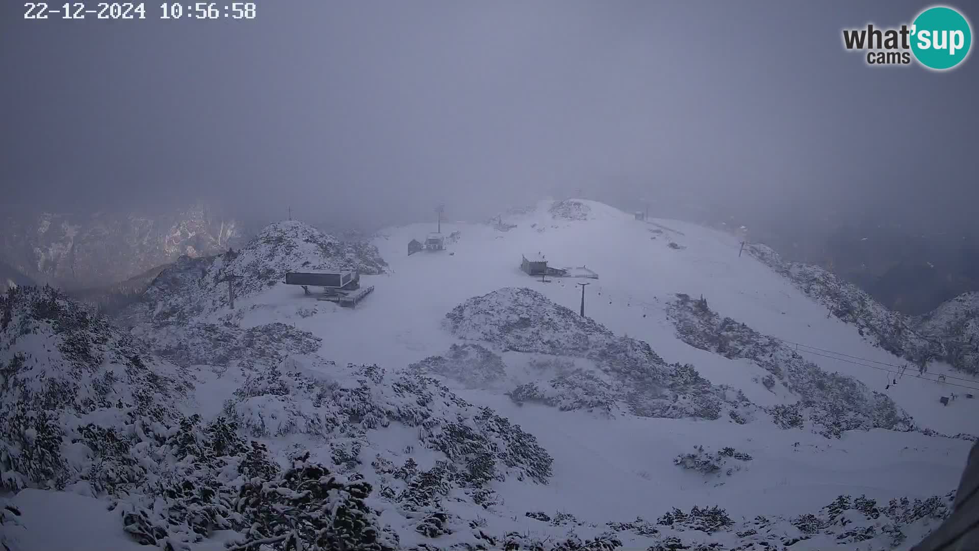 Stazione sciistica Vogel webcam Panorama dalla Orlova glave verso il Triglav