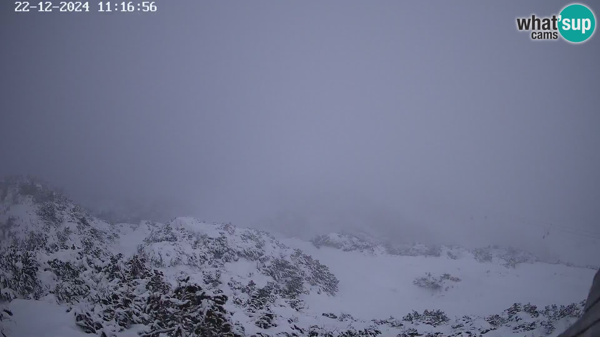 Stazione sciistica Vogel webcam Panorama dalla Orlova glave verso il Triglav