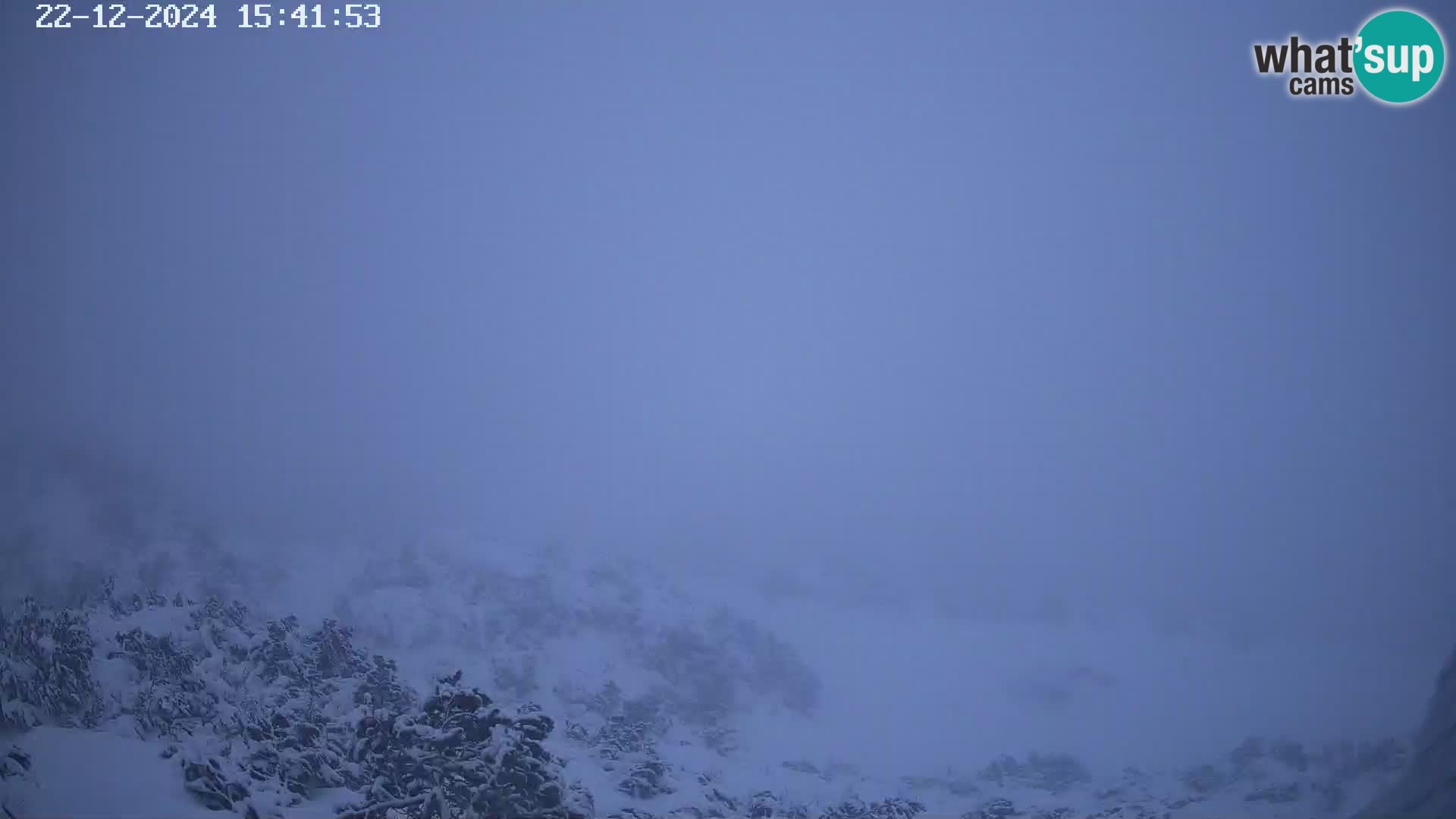 Stazione sciistica Vogel webcam Panorama dalla Orlova glave verso il Triglav