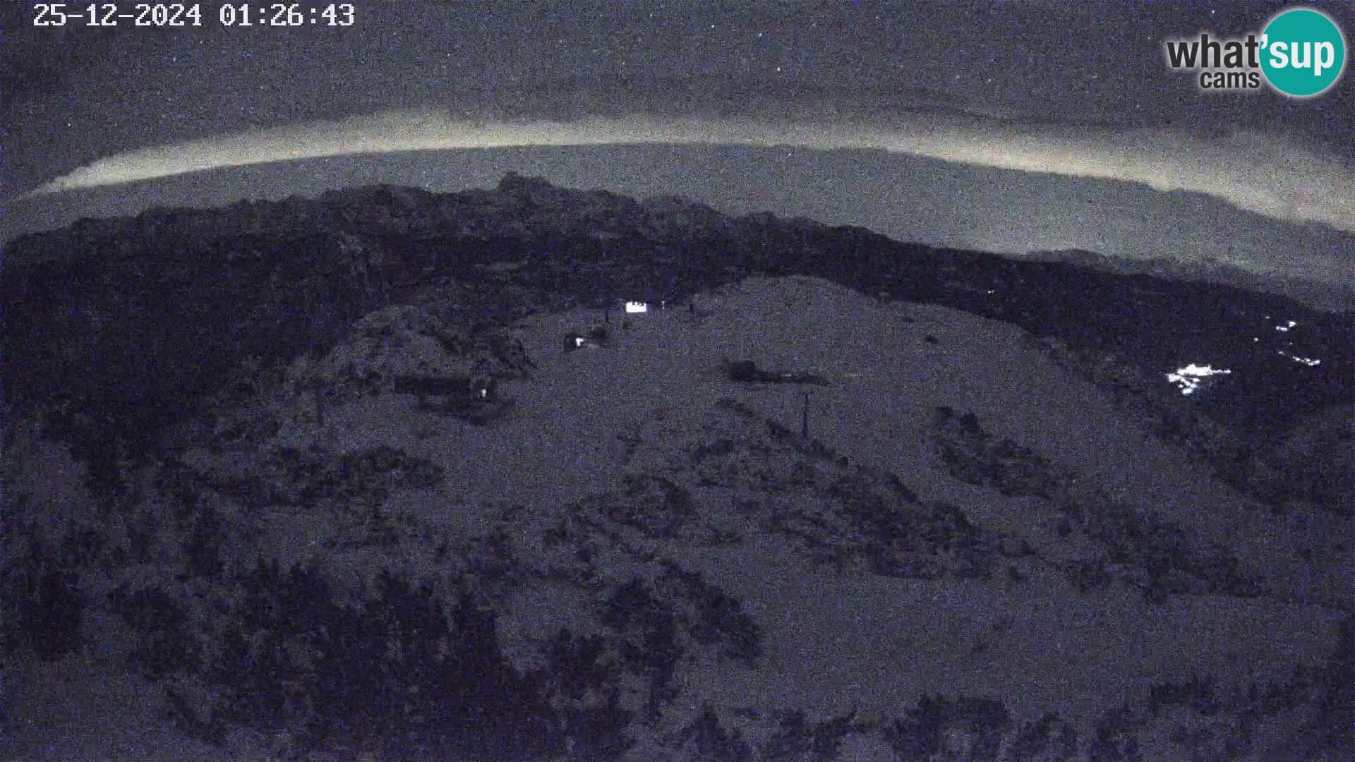 Vogel Ski Resort webcam View from Orlova Glava to Triglav