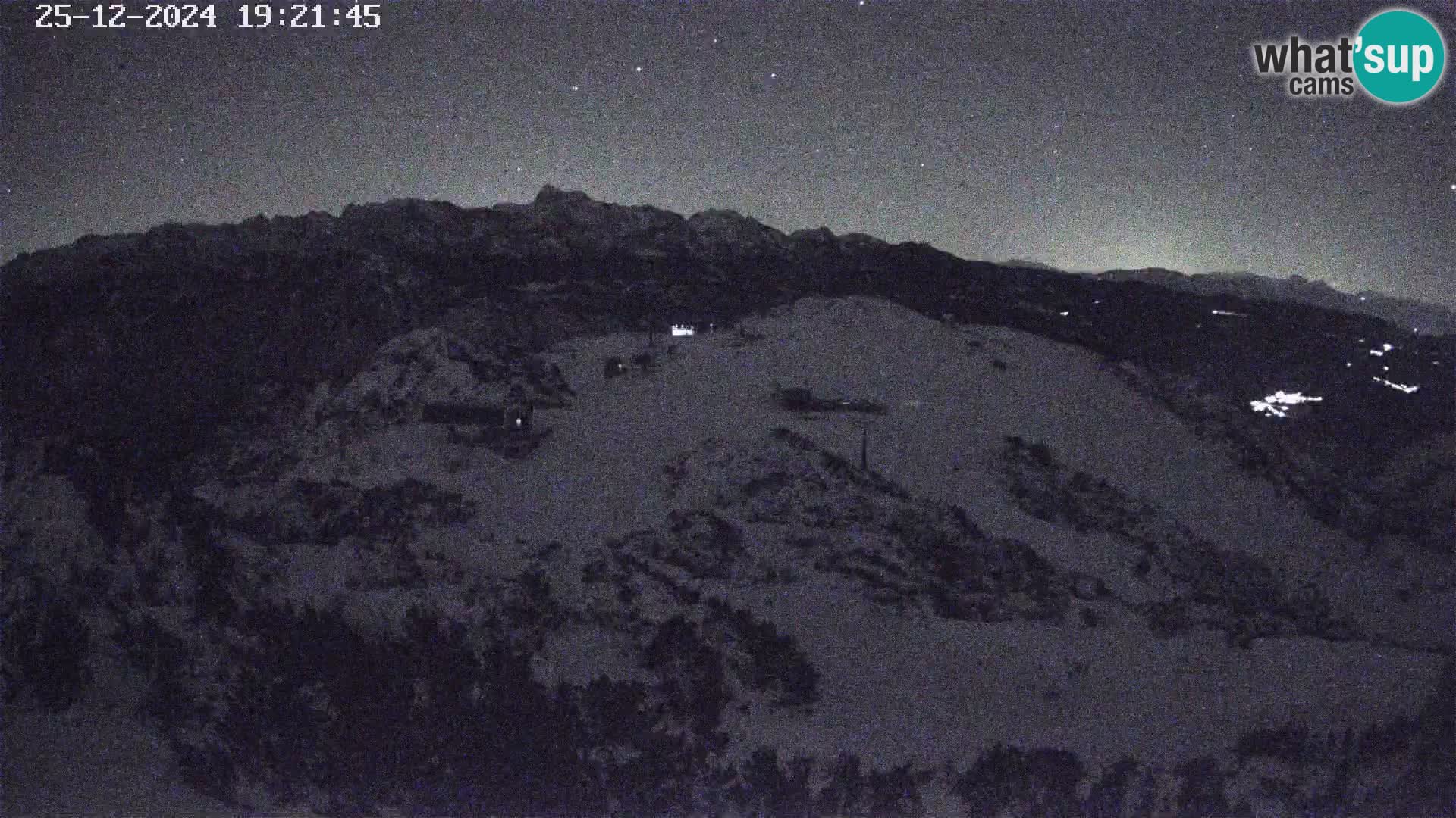 Stazione sciistica Vogel webcam Panorama dalla Orlova glave verso il Triglav