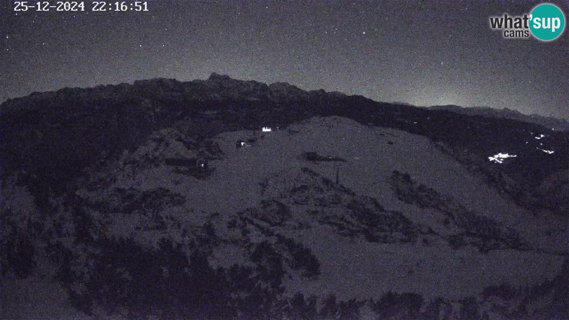 Vogel Ski Resort webcam View from Orlova Glava to Triglav