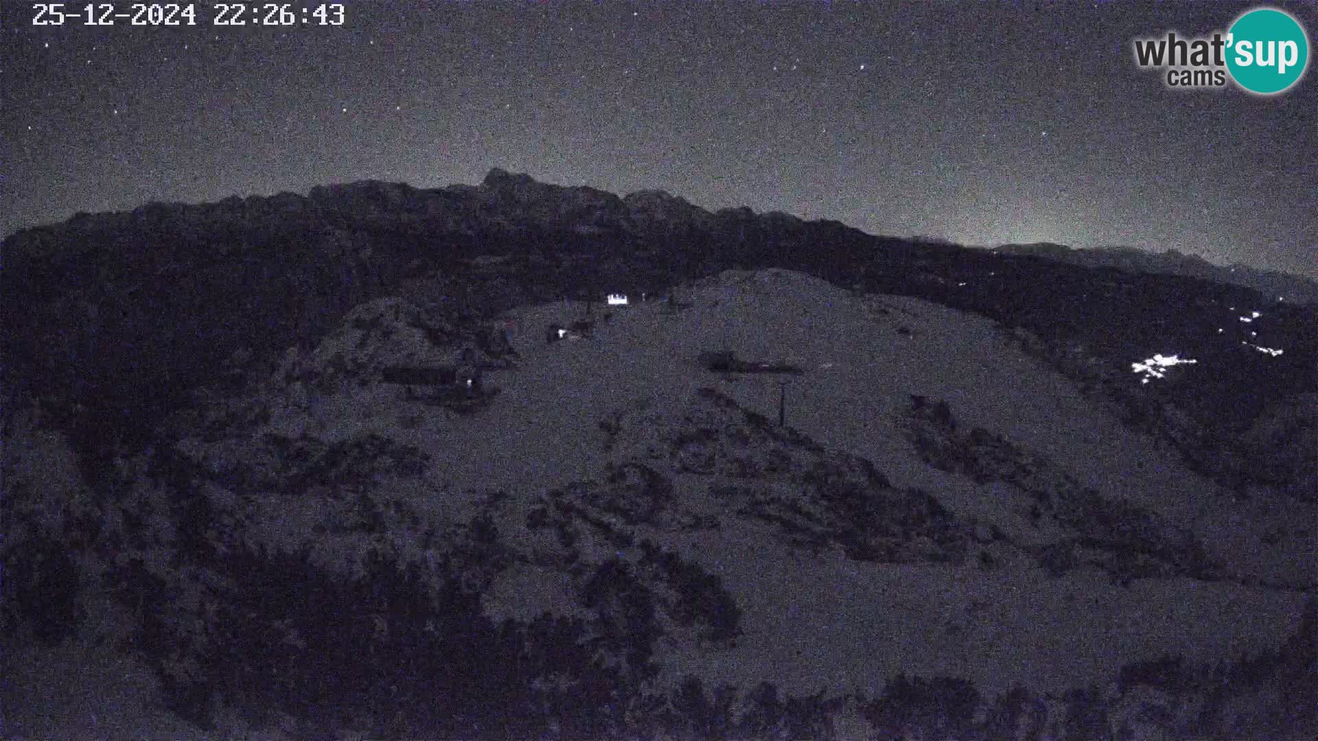 Vogel Ski Resort webcam View from Orlova Glava to Triglav