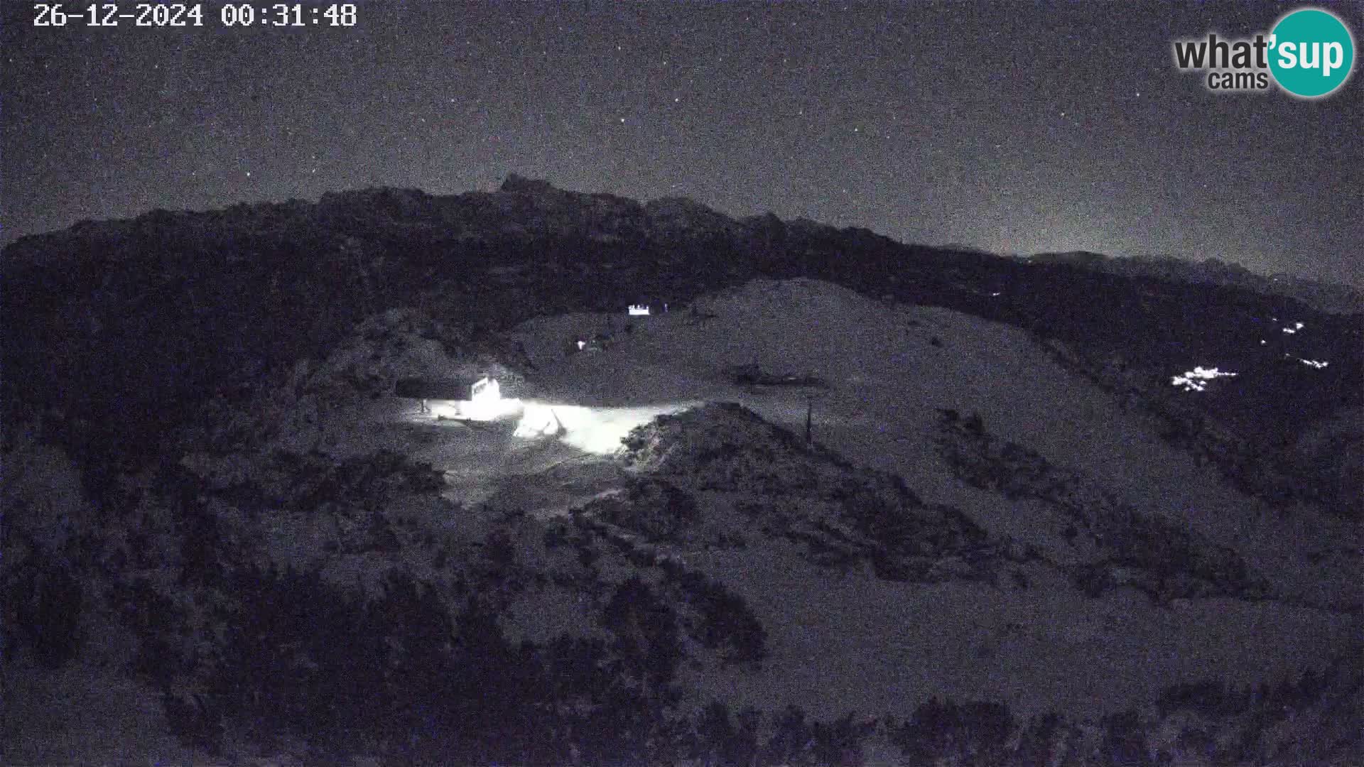 Vogel Ski Resort webcam View from Orlova Glava to Triglav