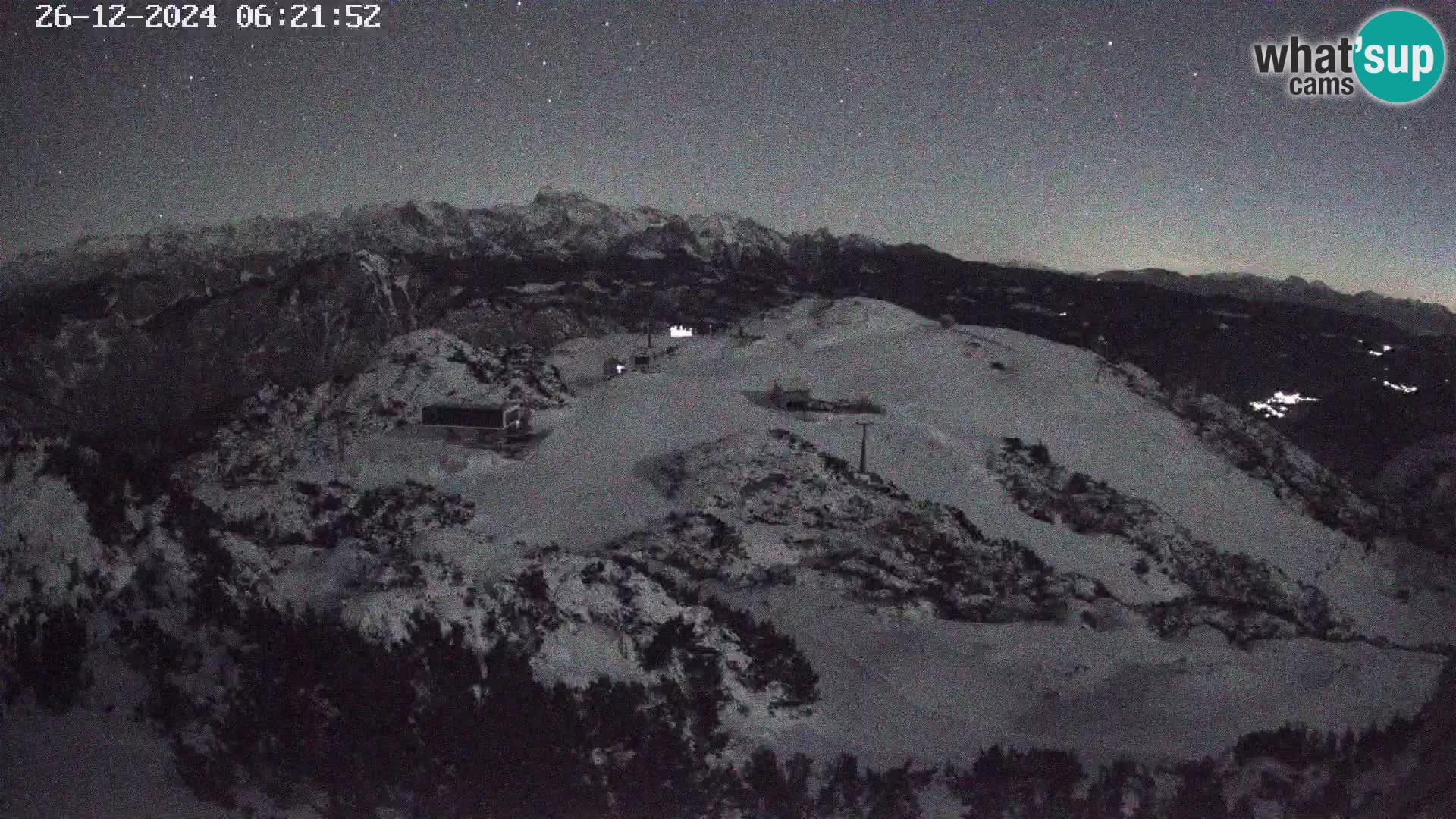 Smučišče Vogel Spletna kamera Pogled z Orlove Glave proti Triglavu