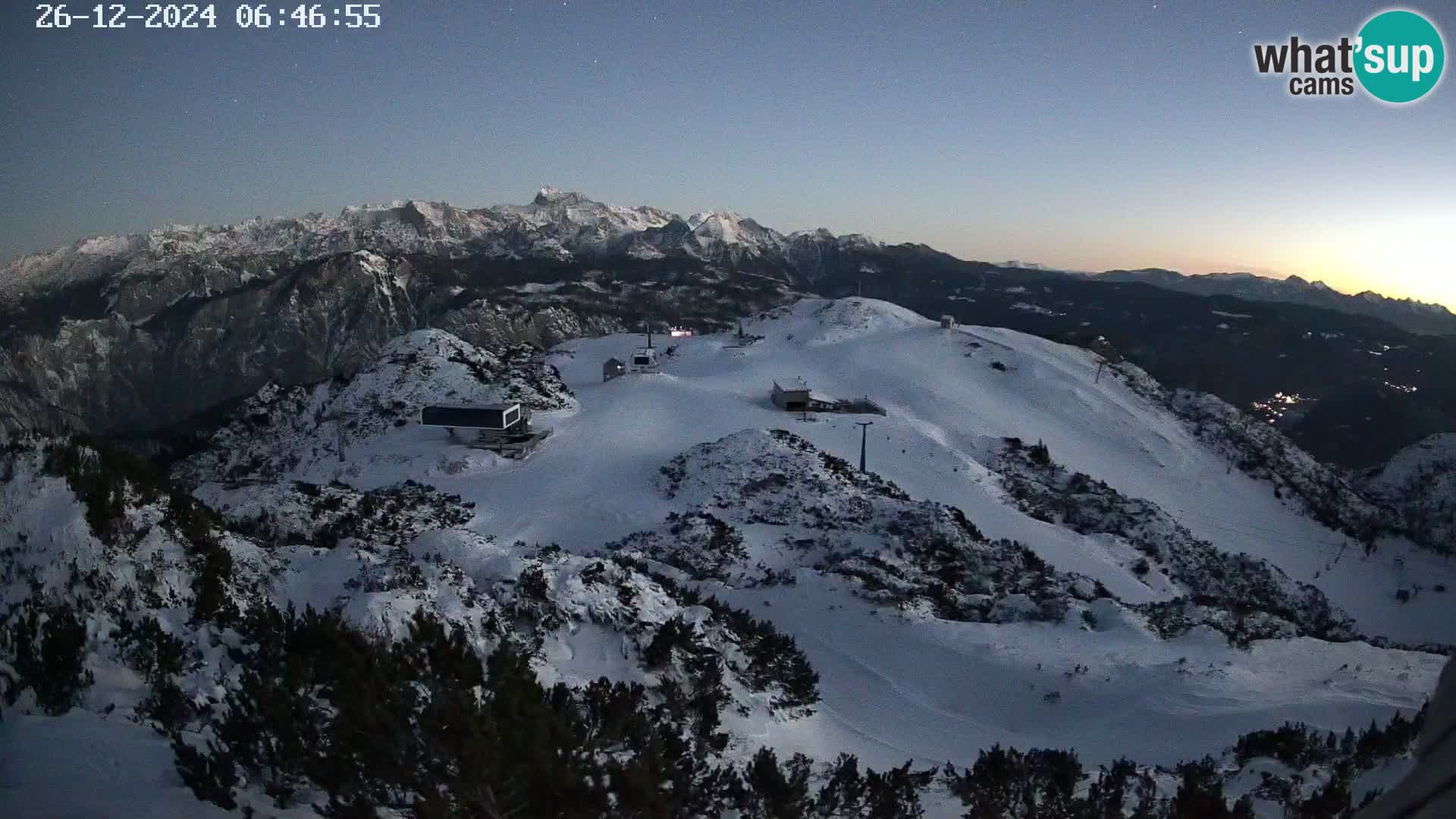 Smučišče Vogel Spletna kamera Pogled z Orlove Glave proti Triglavu