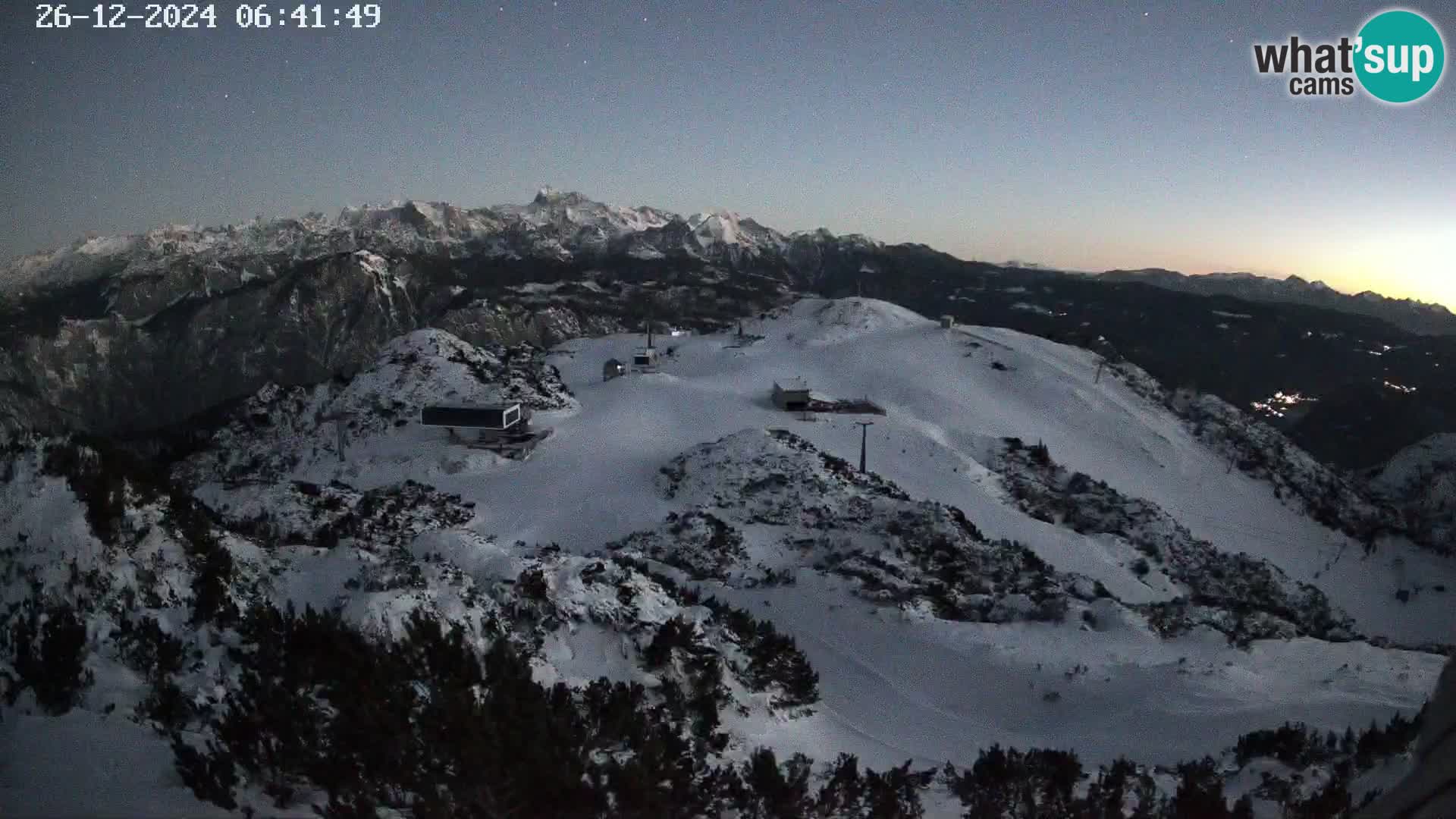 Skigebiet Vogel webcam Orlova Glava und Triglav