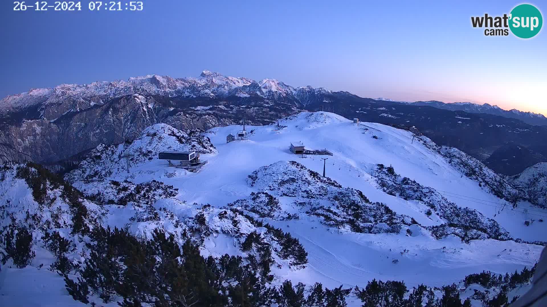 Skigebiet Vogel webcam Orlova Glava und Triglav