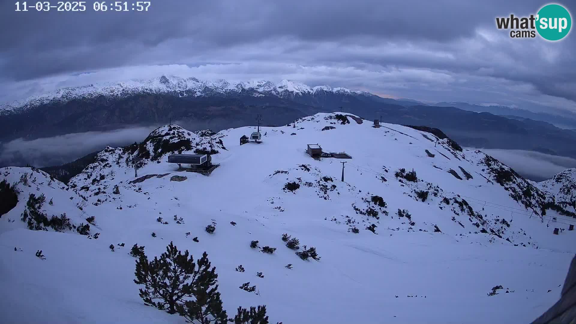 Skigebiet Vogel webcam Orlova Glava und Triglav