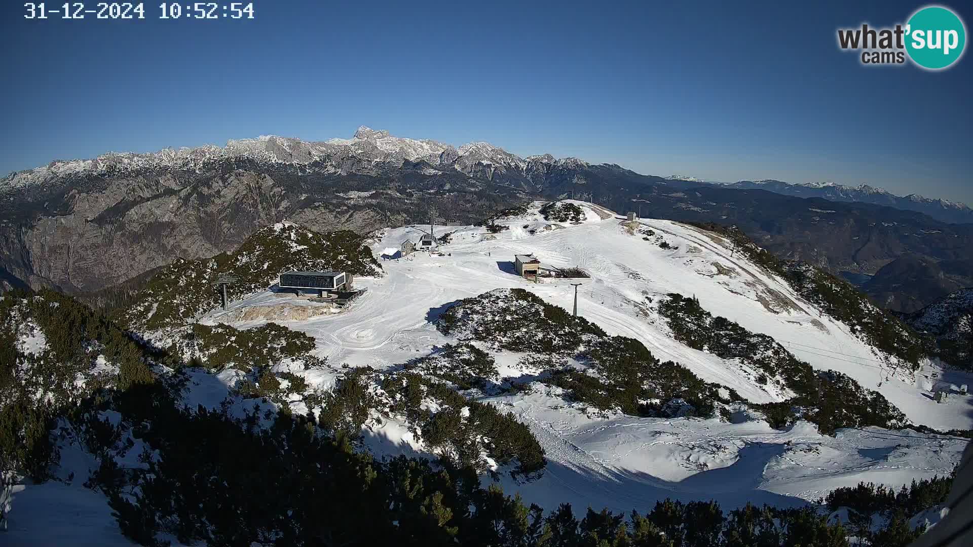 Skijalište Vogel web kamera panorama sa Orlove glave proti Triglavu