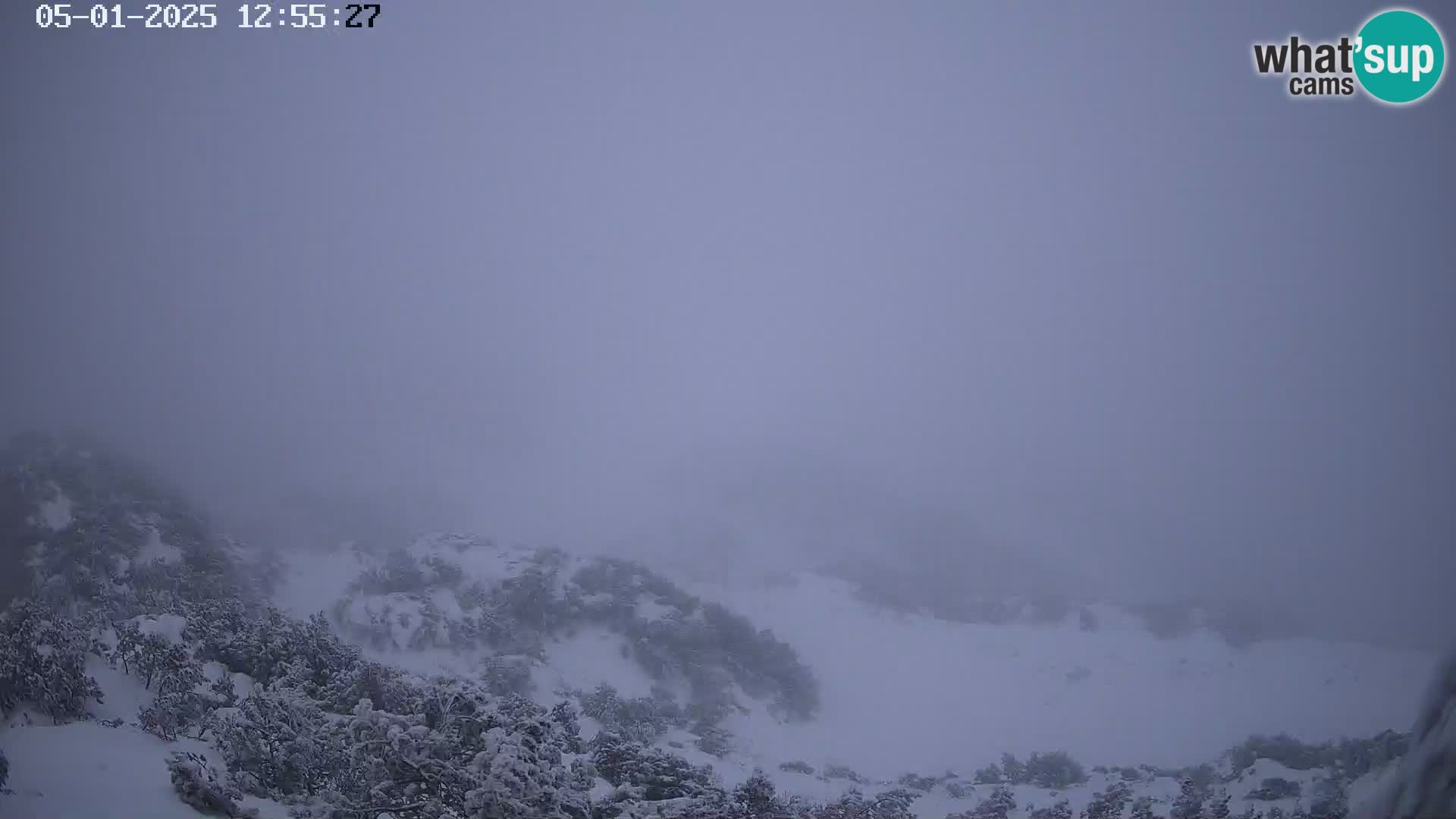 Stazione sciistica Vogel webcam Panorama dalla Orlova glave verso il Triglav