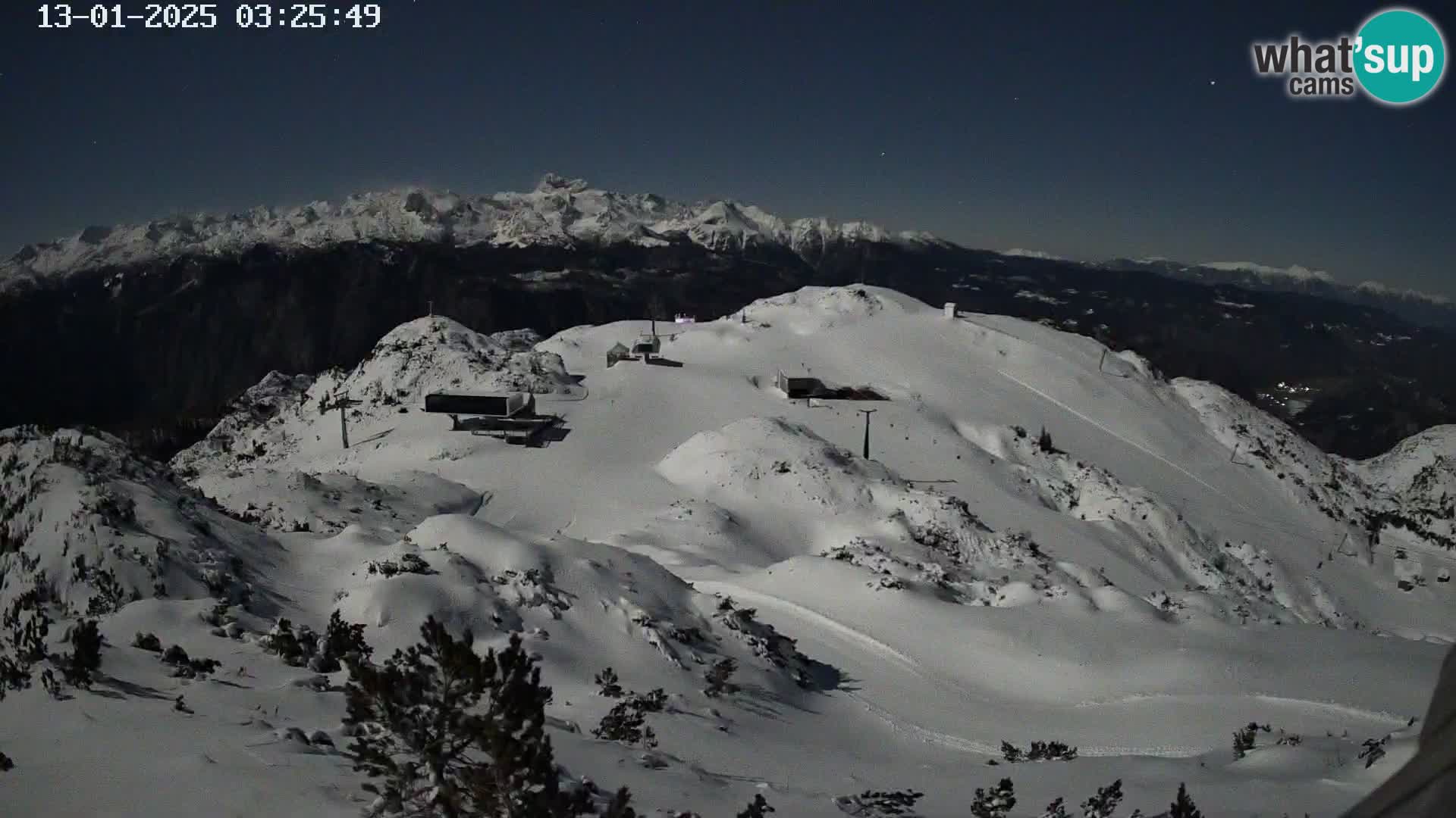 Skigebiet Vogel webcam Orlova Glava und Triglav