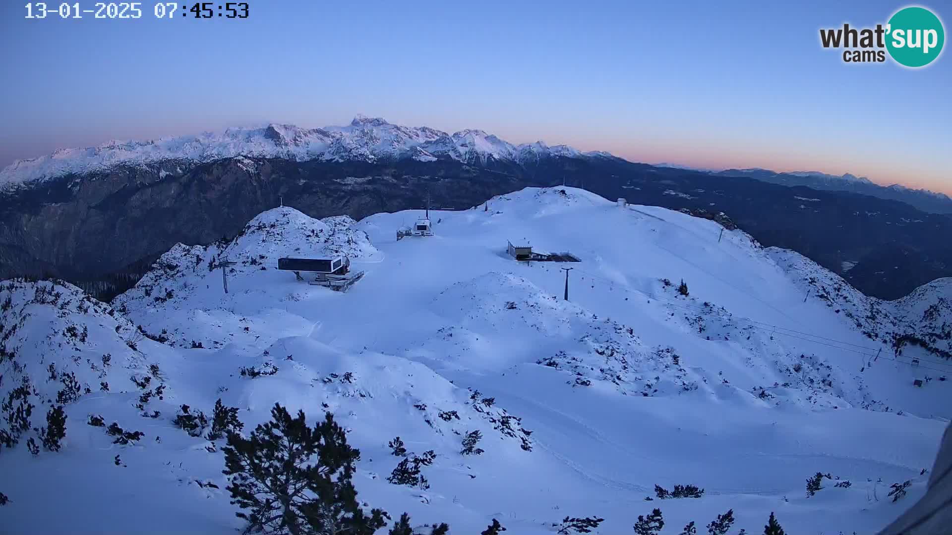 Skigebiet Vogel webcam Orlova Glava und Triglav