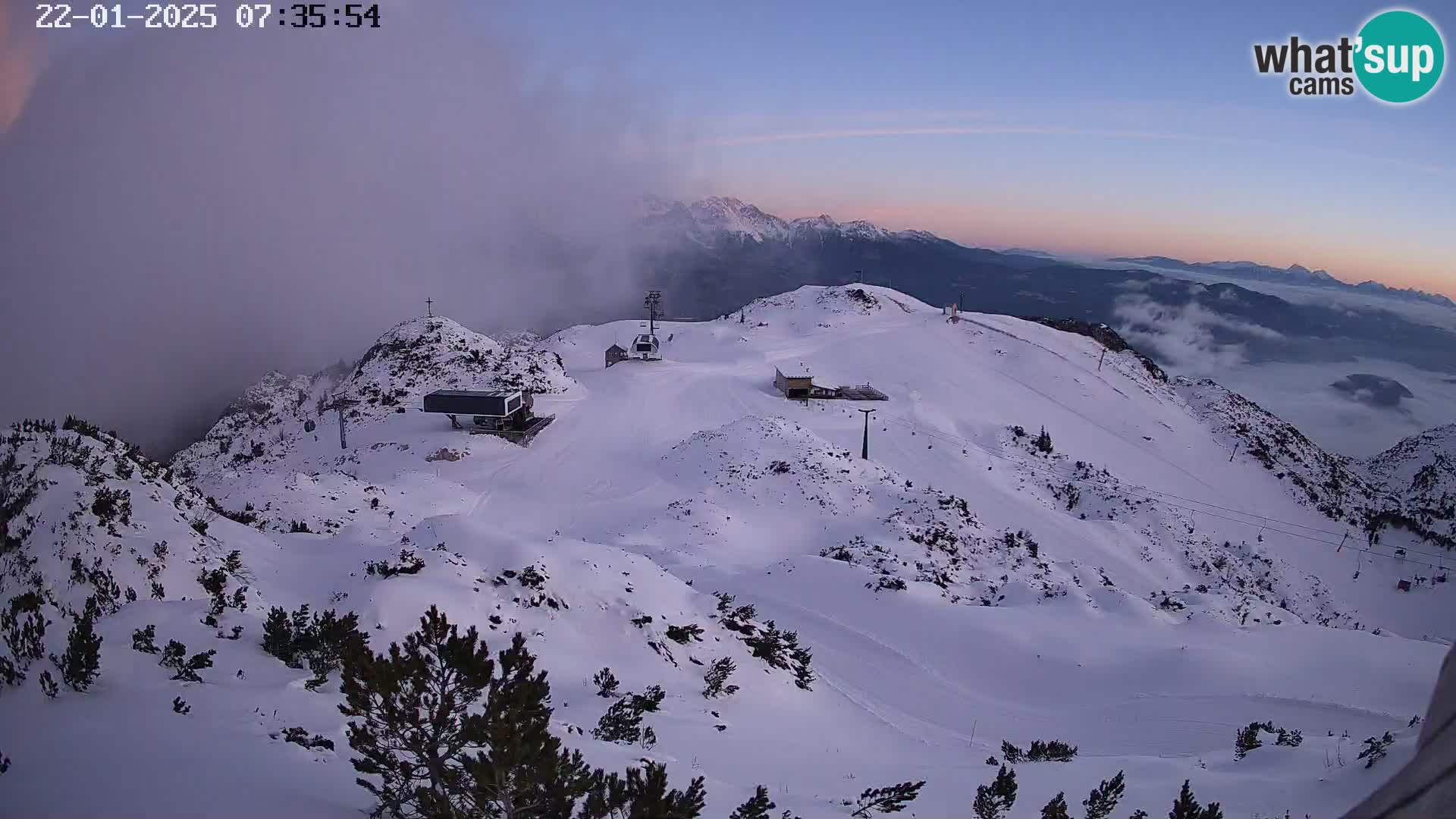 Skigebiet Vogel webcam Orlova Glava und Triglav