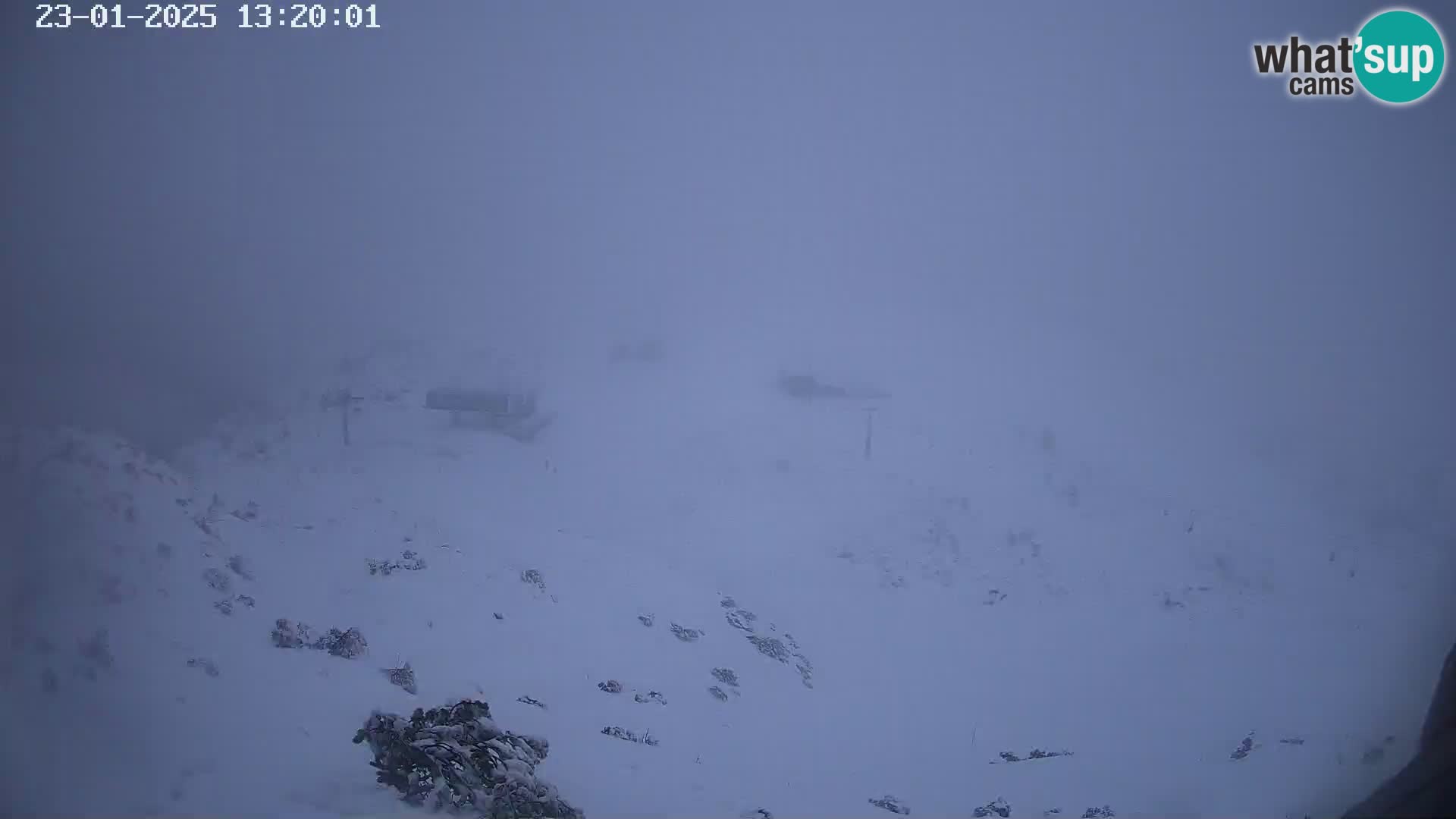 Stazione sciistica Vogel webcam Panorama dalla Orlova glave verso il Triglav