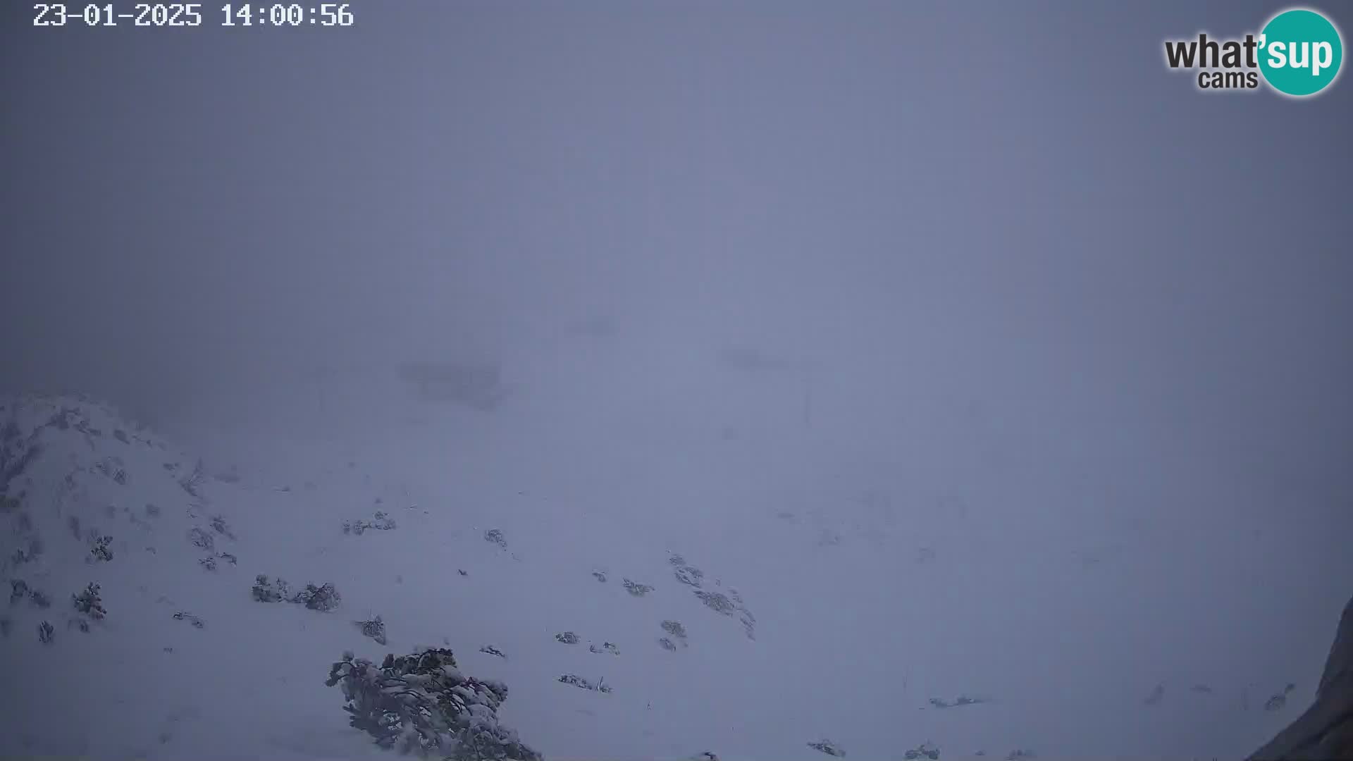 Stazione sciistica Vogel webcam Panorama dalla Orlova glave verso il Triglav