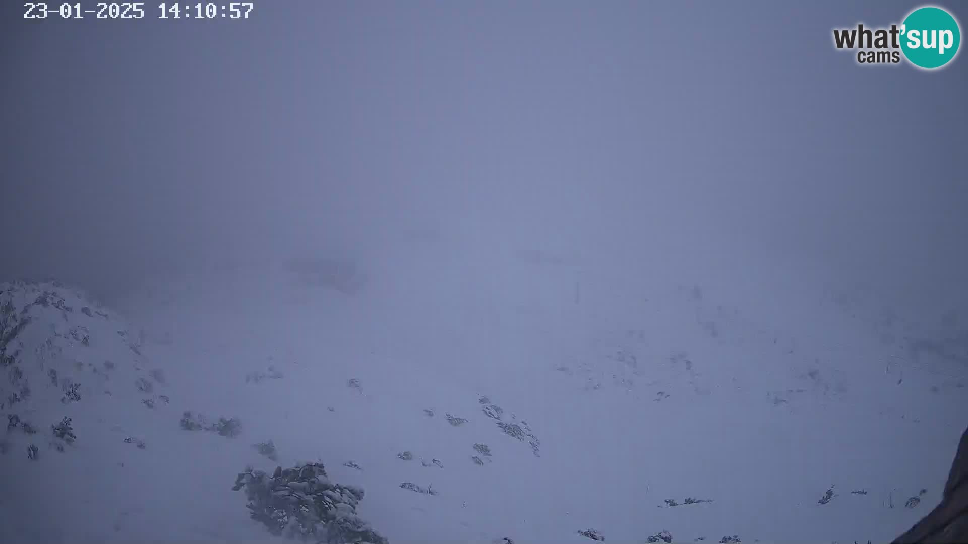 Stazione sciistica Vogel webcam Panorama dalla Orlova glave verso il Triglav