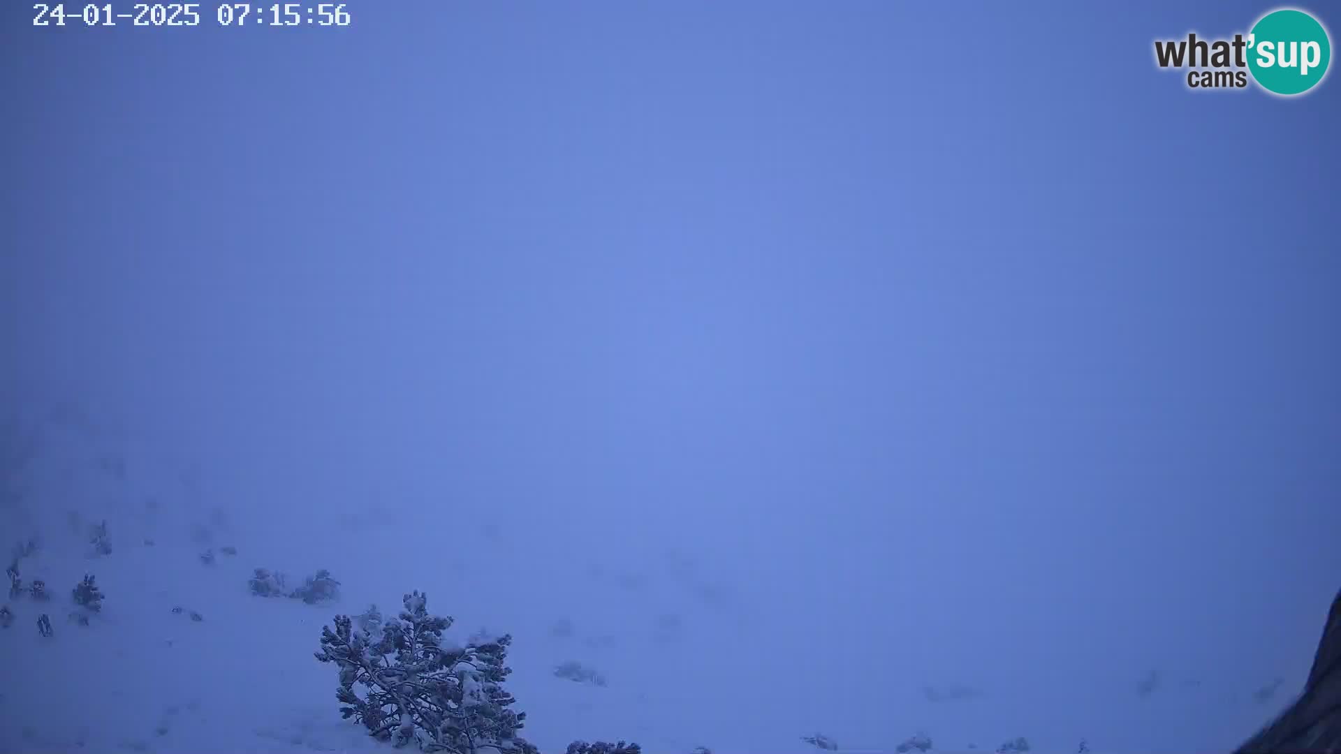 Stazione sciistica Vogel webcam Panorama dalla Orlova glave verso il Triglav