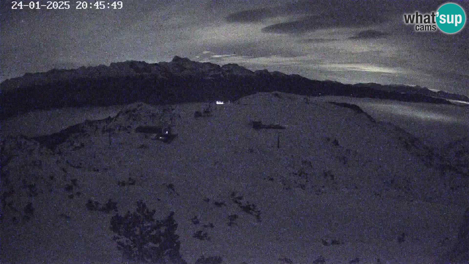 Vogel Ski Resort webcam View from Orlova Glava to Triglav